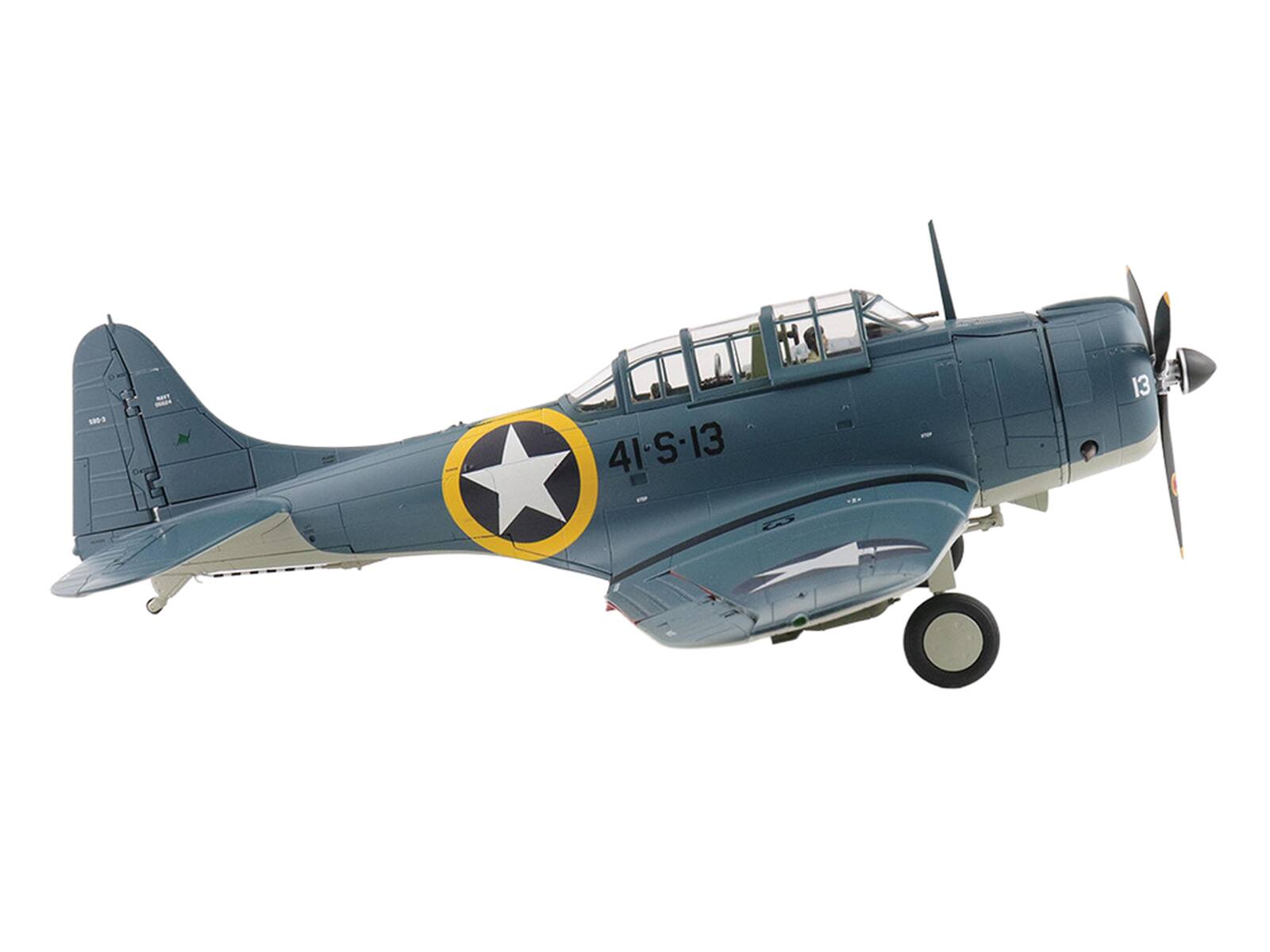 Alt View 2. Hobby Master - Douglas SBD-3 Dauntless Aircraft "Operation Torch, VS-41, USS Ranger" (1942) US Navy 1/32 Diecast Model by Hobby Master.