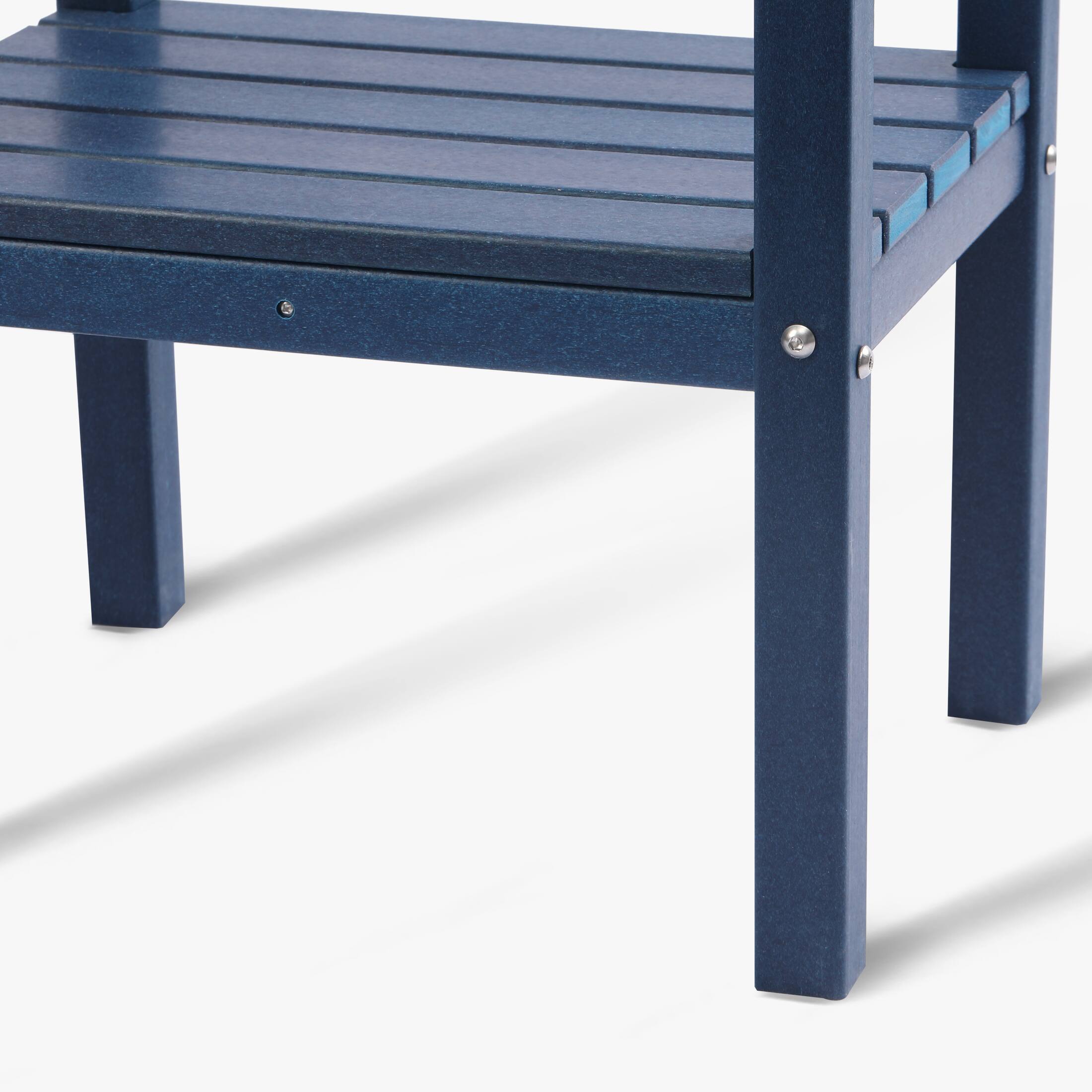 Alt View 4. WestinTrends - WestinTrends Malibu 36" Outdoor Adirondack HDPE 2-Tier Patio Side Table - Navy Blue.