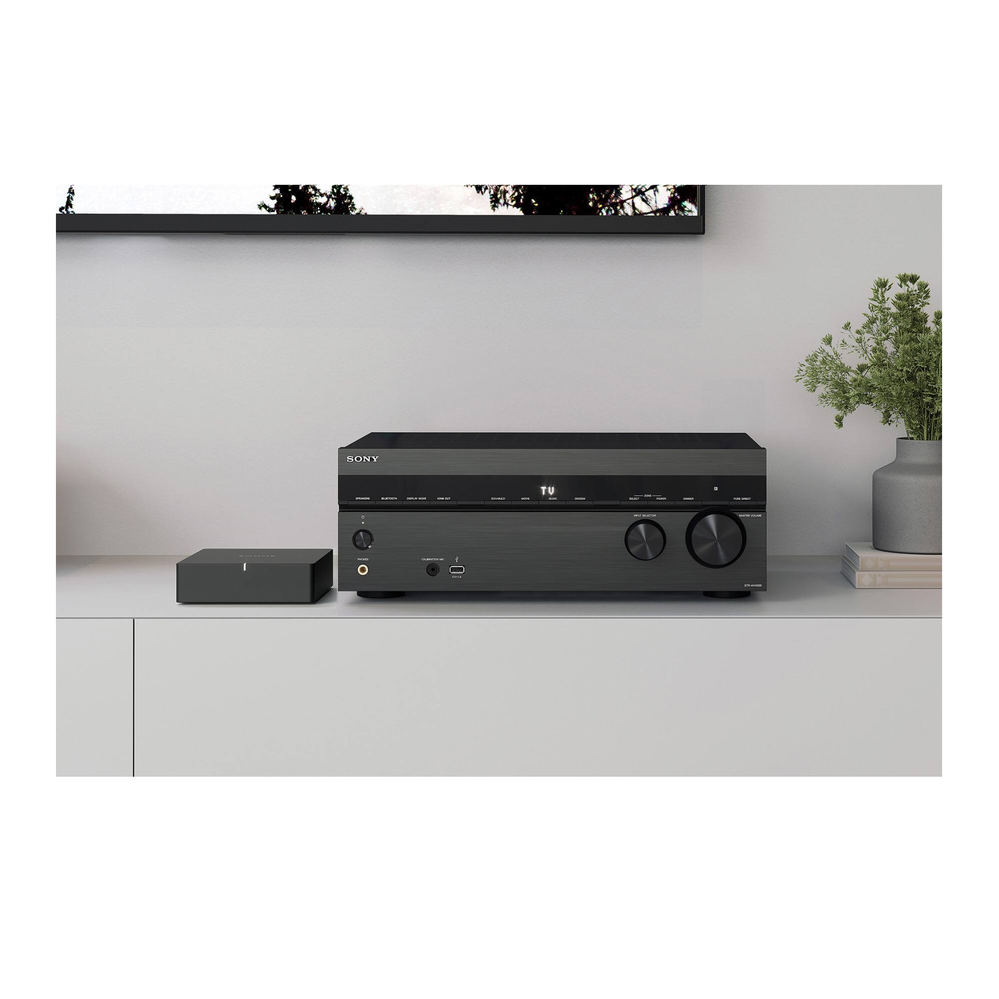 Angle. Sony - Sony STR-AN1000 7.2 Channel 8K Av Receiver With Speaker Accessory Kit Bundle - Black.
