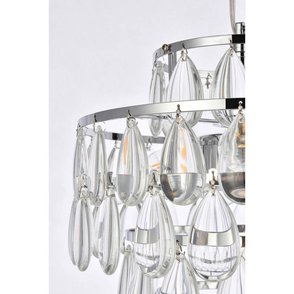 Alt View 1. Elegant Lighting - Mila 12 inch pendant in chrome - Chrome.