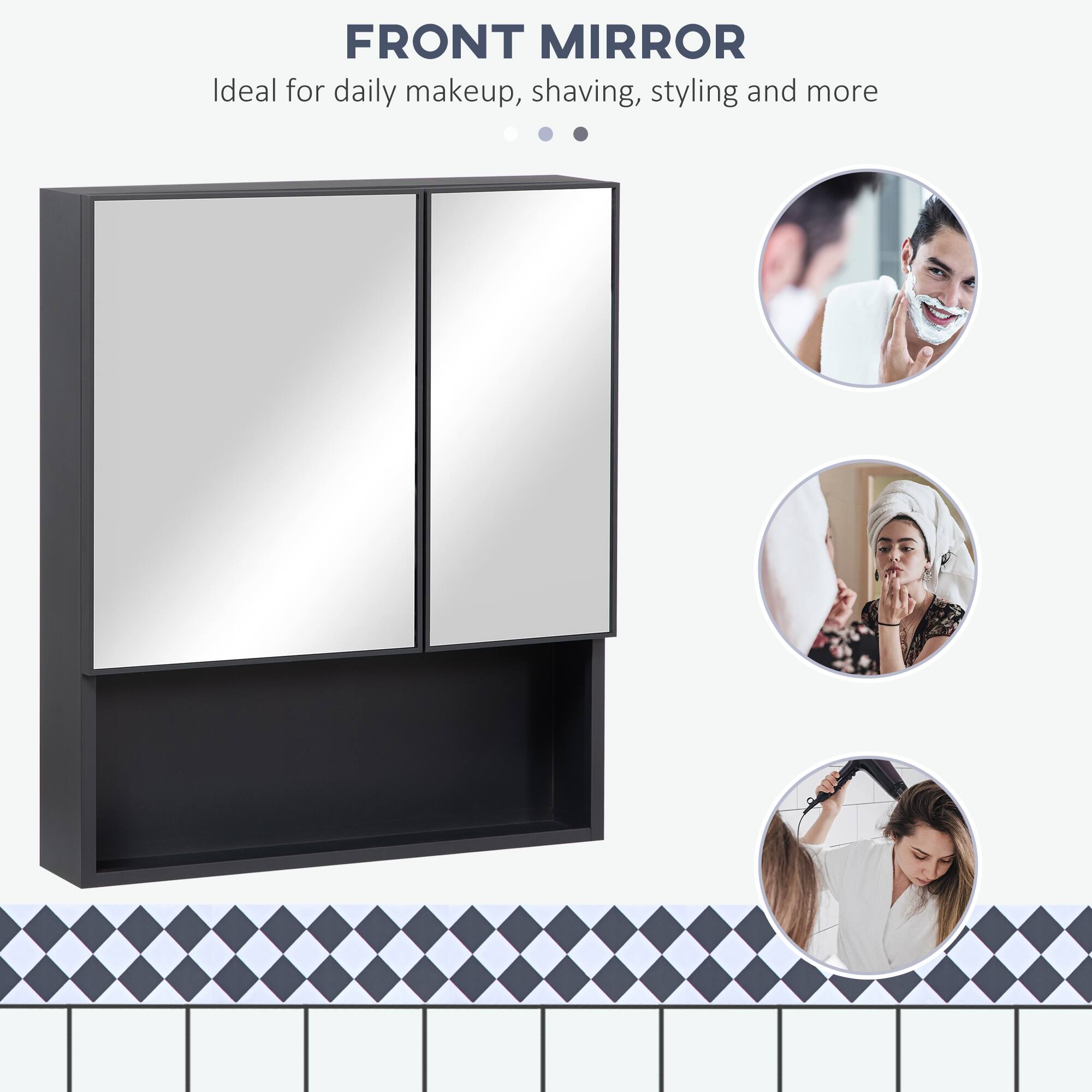 FRONT MIRROR  
Ideal for daily makeup, shaving, styling and more