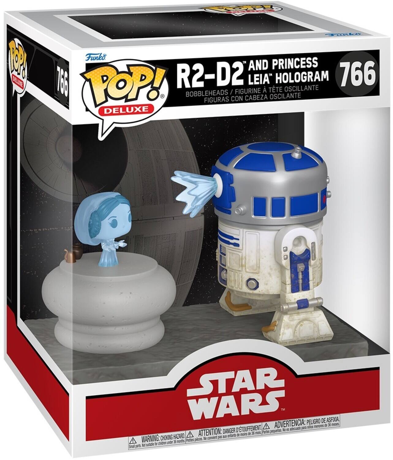 -o 1e Funko POP! DELUXE R2-D2 AND PRINCESS LEIA" HOLOGRAM 766 / FIGURINE TTE OSCILANTE BOBBLEHEADS OSCILANTE FIGURAS CON CABEZA DELUXE STAR WARS. TM DE ASFIA ADVERTENCIA: PELIGRO M meses A tfe menons I TOUFFEMENT t . adecuado pn A ATTENTION: DANGER mors de 3 mots Partes pequetus HADARD - entarnts de WARNING: CHOKING te convient p y months Pettes pices - CdH ude 3nal M sutable