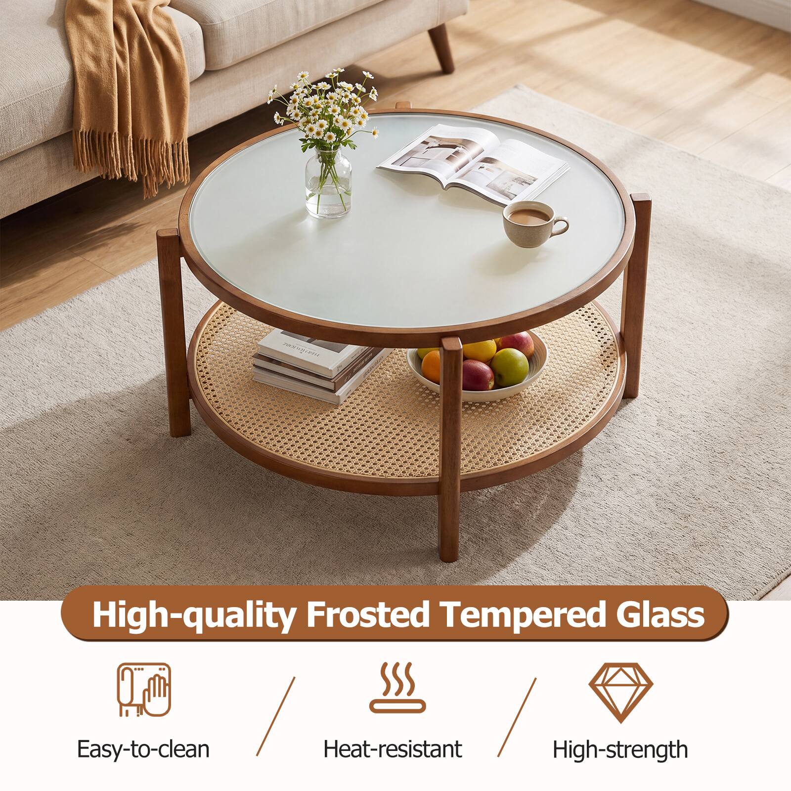 High-quality Frosted Tempered Glass

- Easy-to-clean
- Heat-resistant
- High-strength