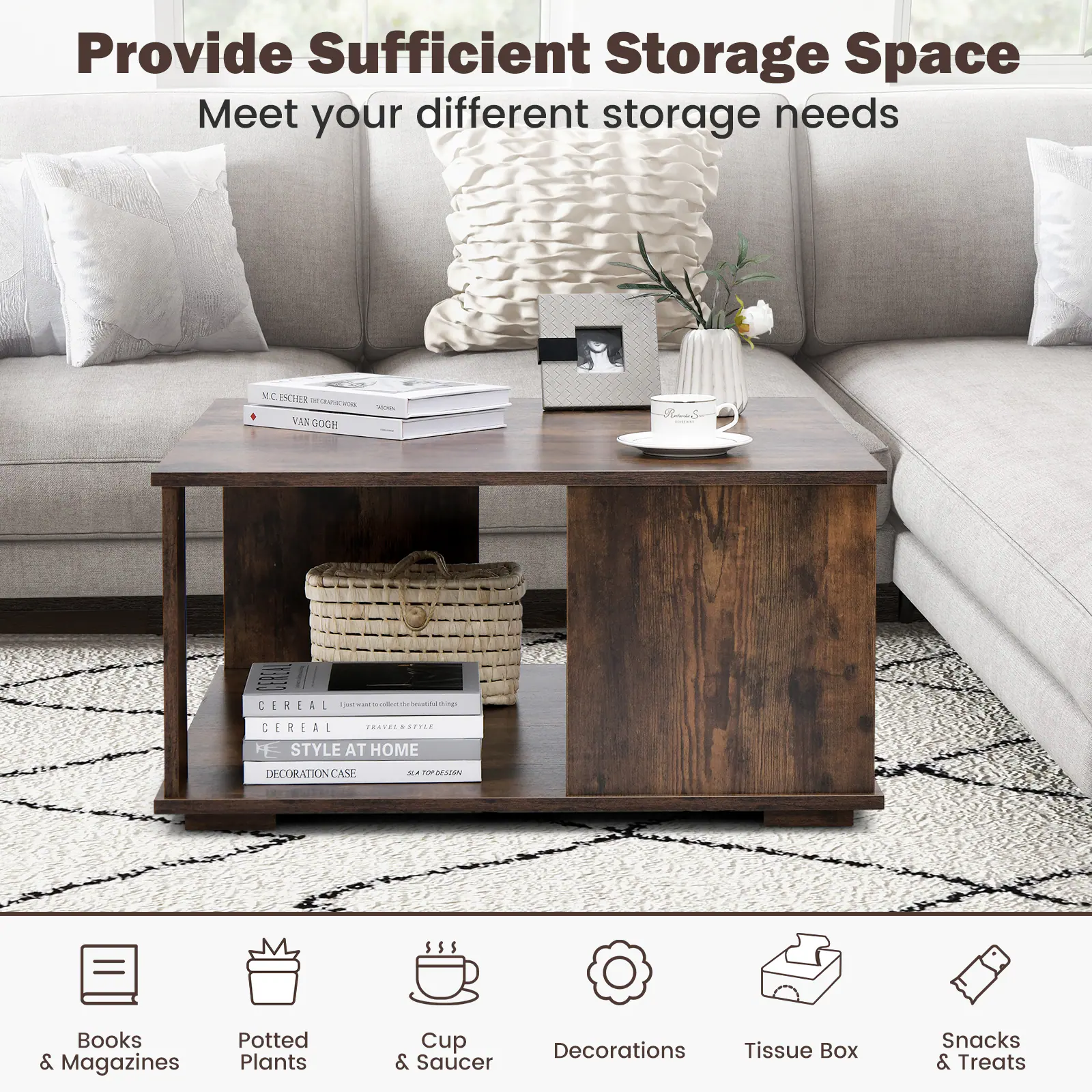 Provide Sufficient Storage Space Meet your different storage needs.
