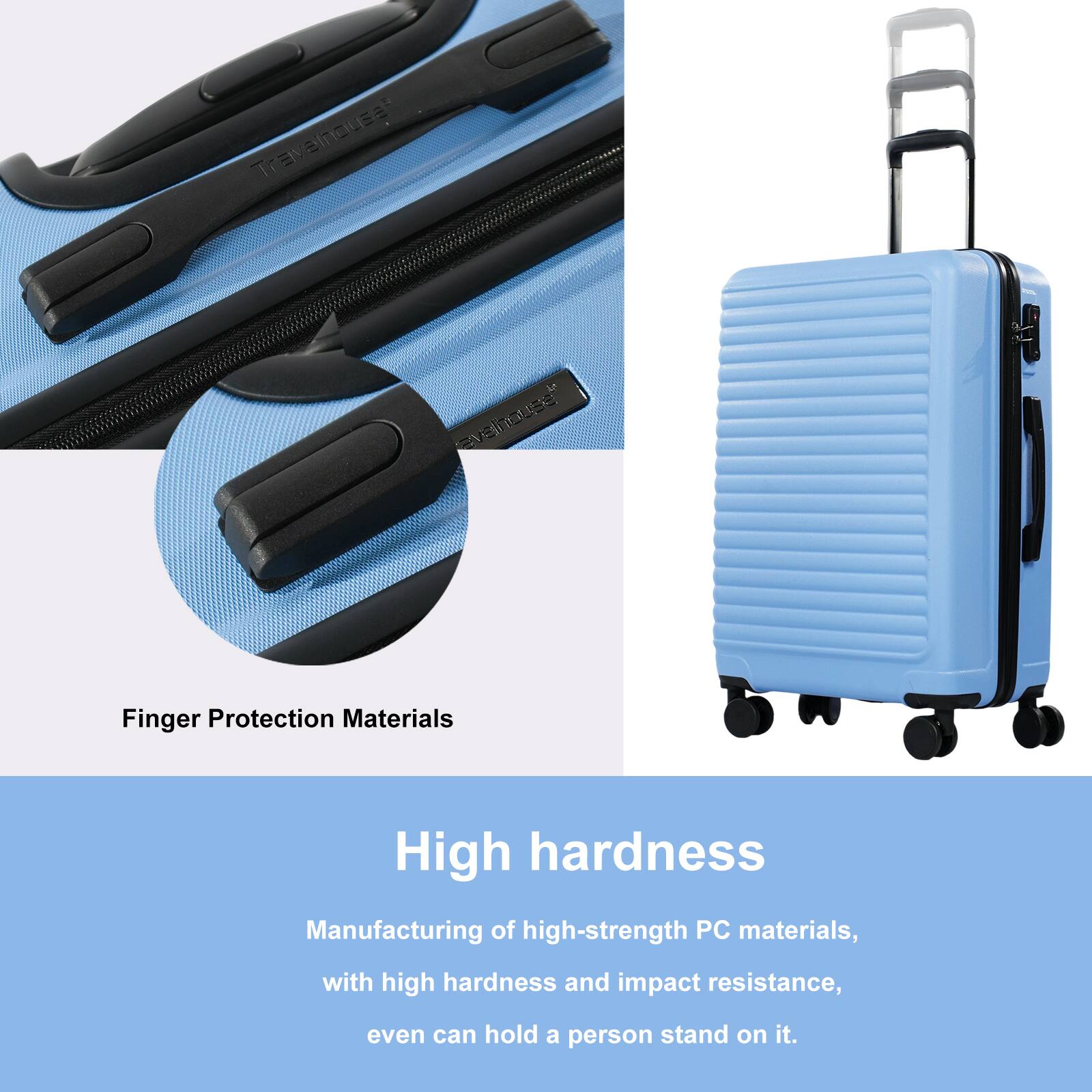 Travelhouse

Finger Protection Materials

High hardness
Manufacturing of high-strength PC materials, with high hardness and impact resistance, even can hold a person stand on it.