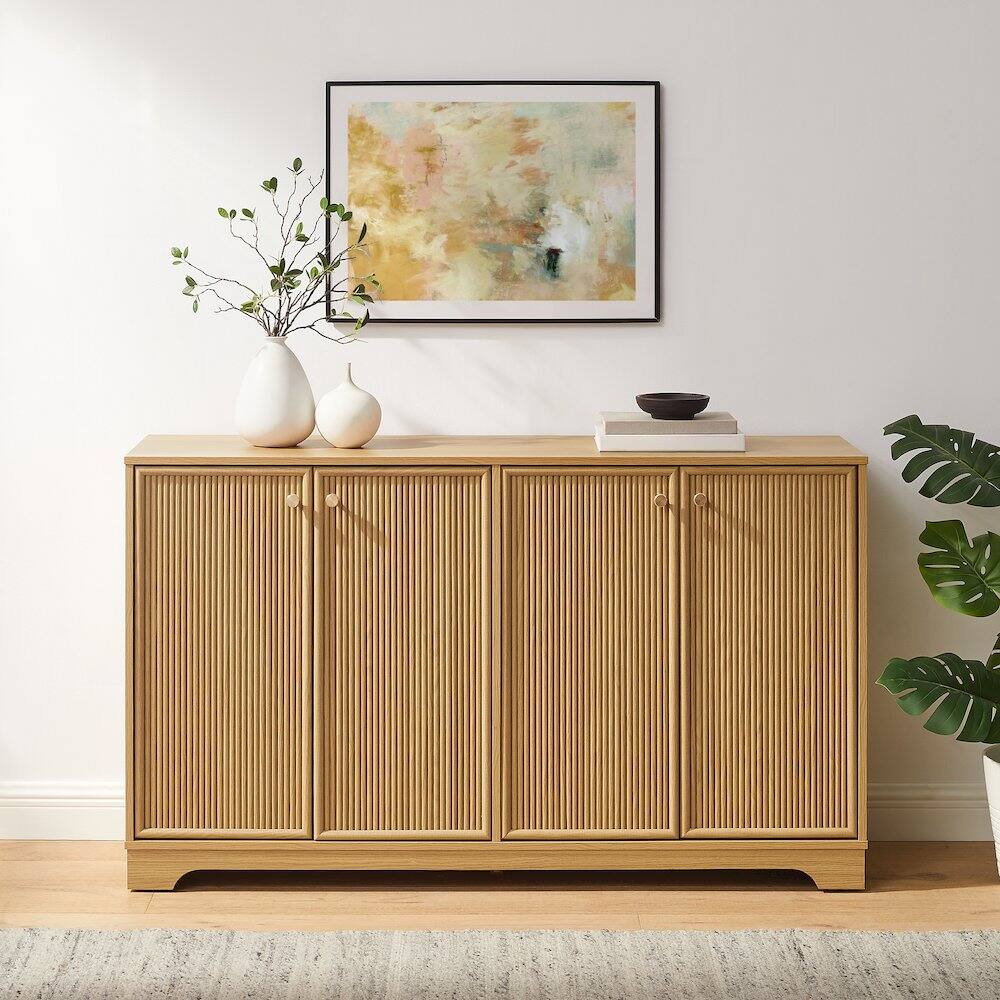 Alt View 6. Crosley Furniture - Naomi Sideboard - White Oak.