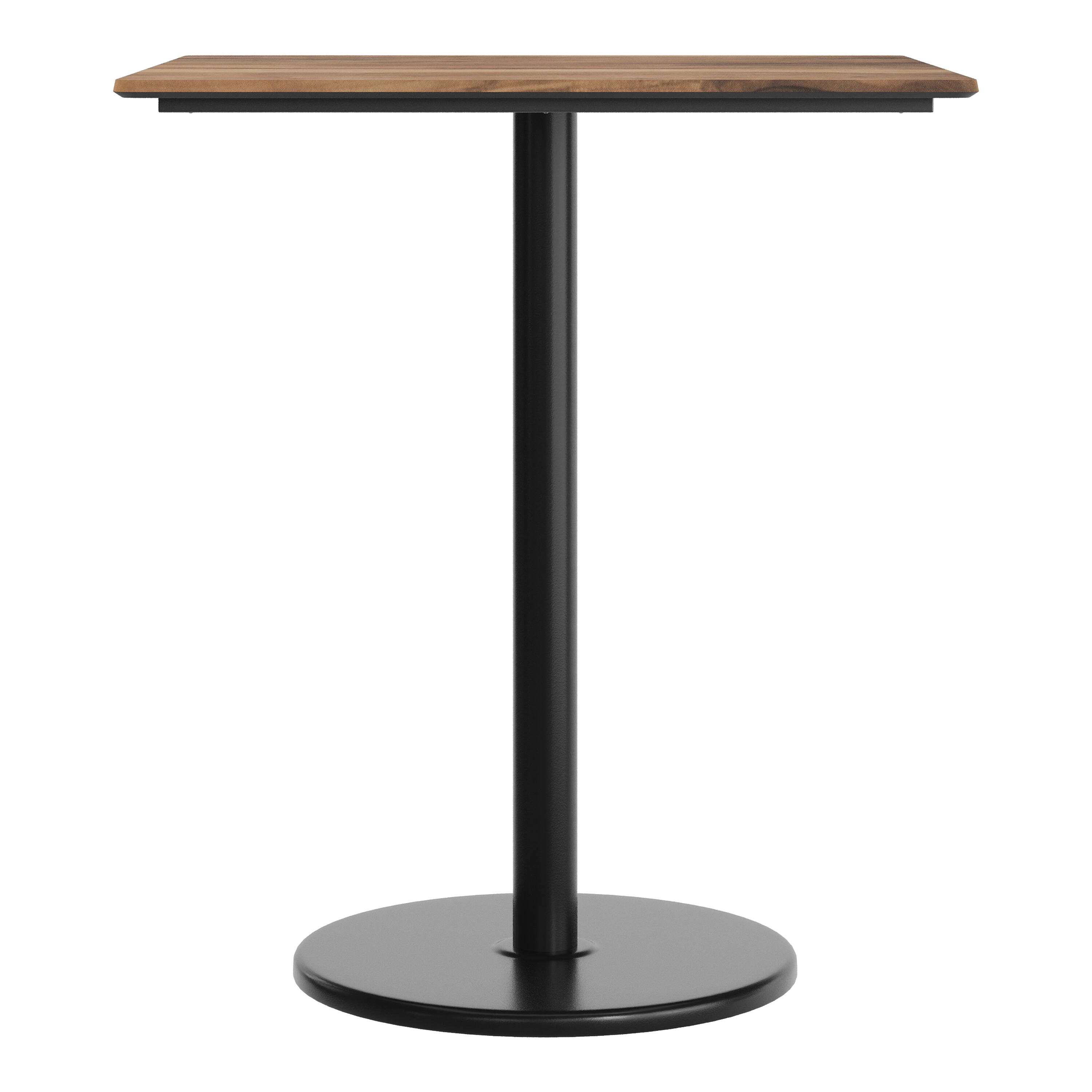 Alt View 7. Emma + Oliver - PureShield Tabletop with Seam-Free Surface Innovation and Bar Height Base - Natural/Black Base.