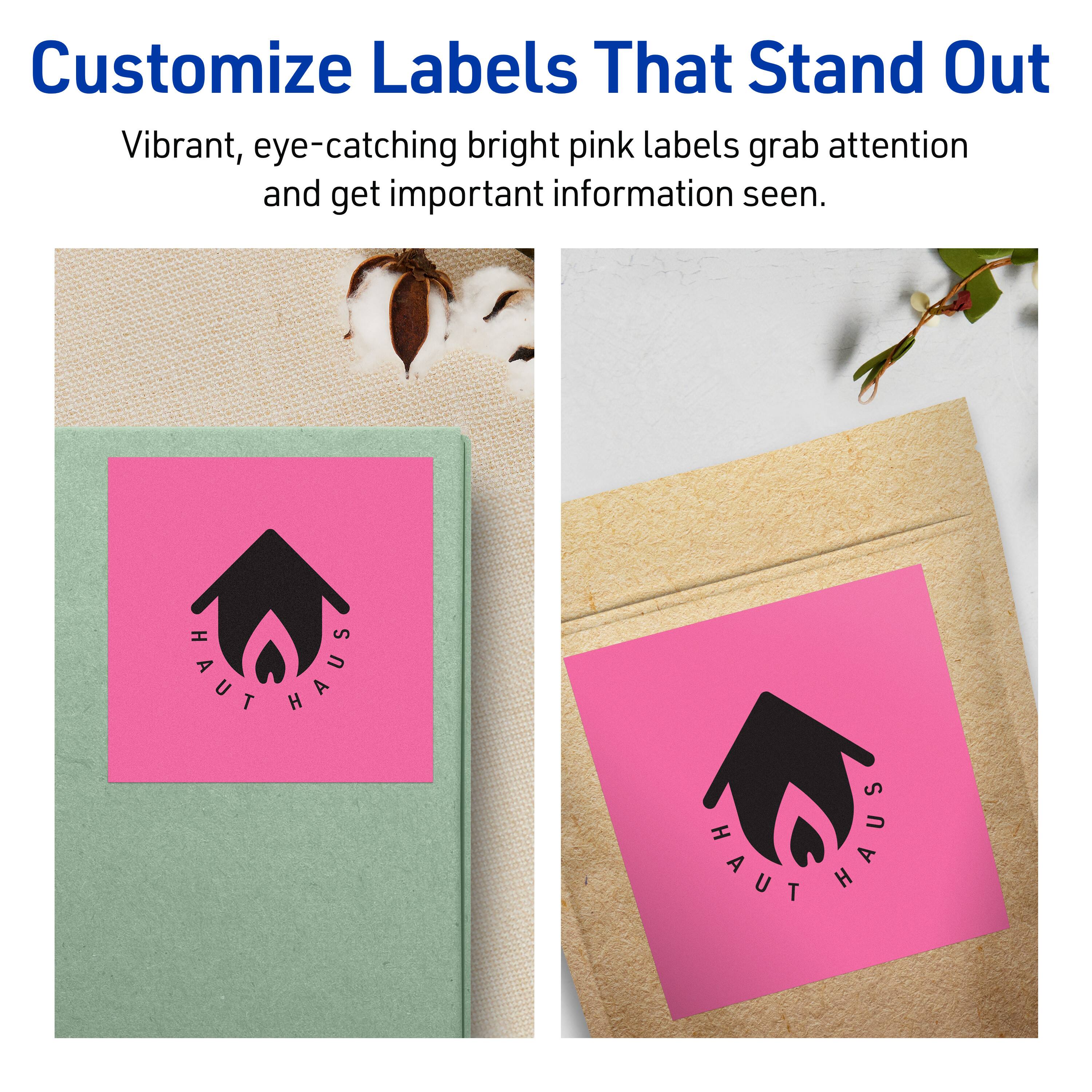 Customize Labels That Stand Out

Vibrant, eye-catching bright pink labels grab attention and get important information seen.

HAUT HAUS

HAUT HAUS