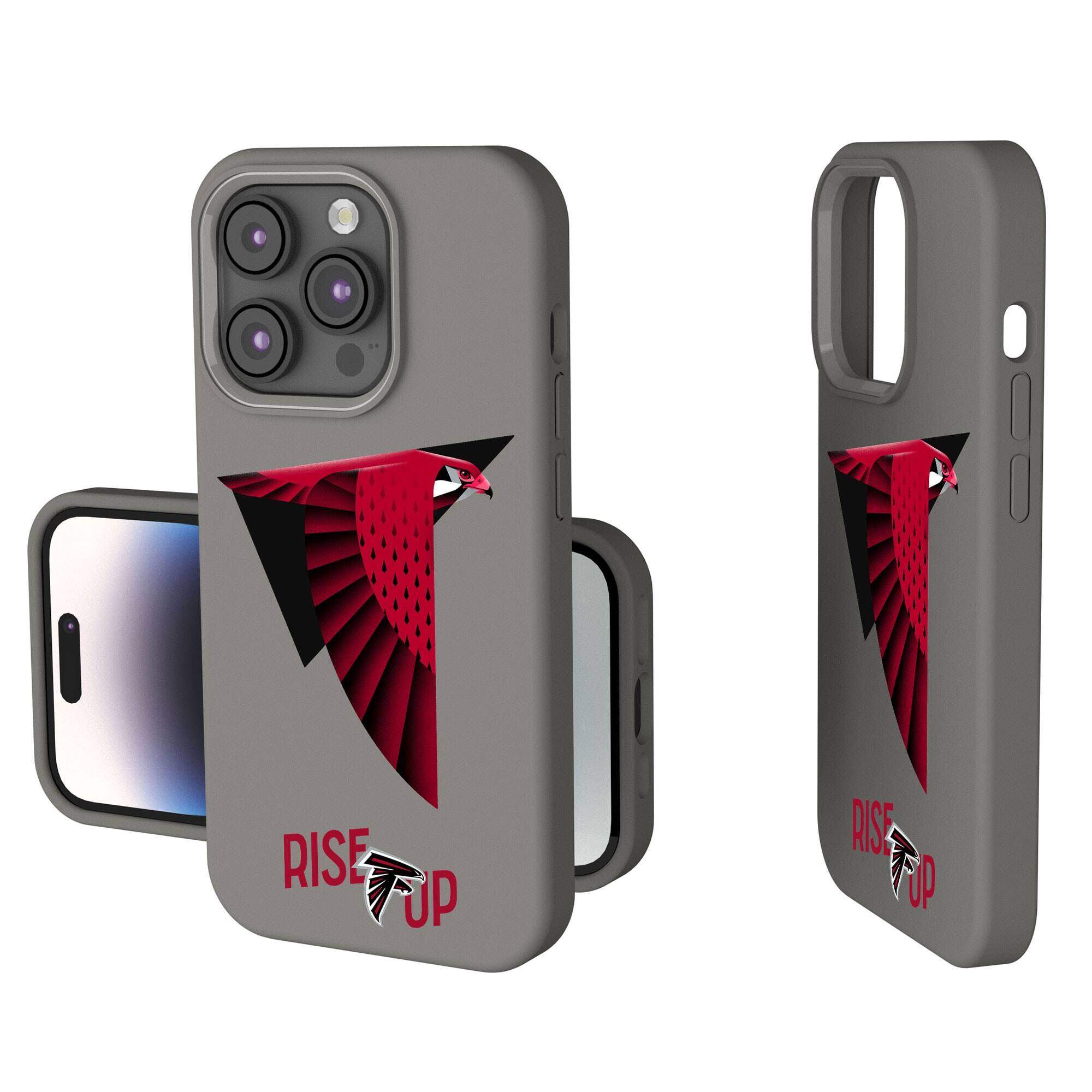 Keyscaper - NFL - Atlanta Falcons 2024 Illustrated Limited Edition Soft Touch iPhone Case - 14 - Gray