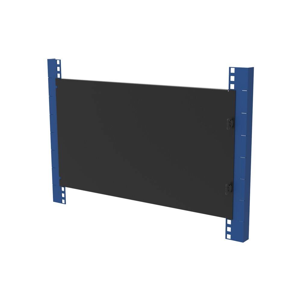Front. RackSolutions - RackSolutions 6U Tool-Less Blanking Panel, Square Hole Rack Compatible, Controls Airflow and Reduces Noise - Black.