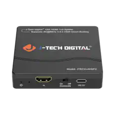 J-Tech Digital 18G HDMI 1x2 Splitter Supports 4K@60HZ 4:4:4 HDR Down-Scaling
J-TECH DIGITAL
Model: JTECH-4KSP2
In
On
Off
Downscale
DC 5V