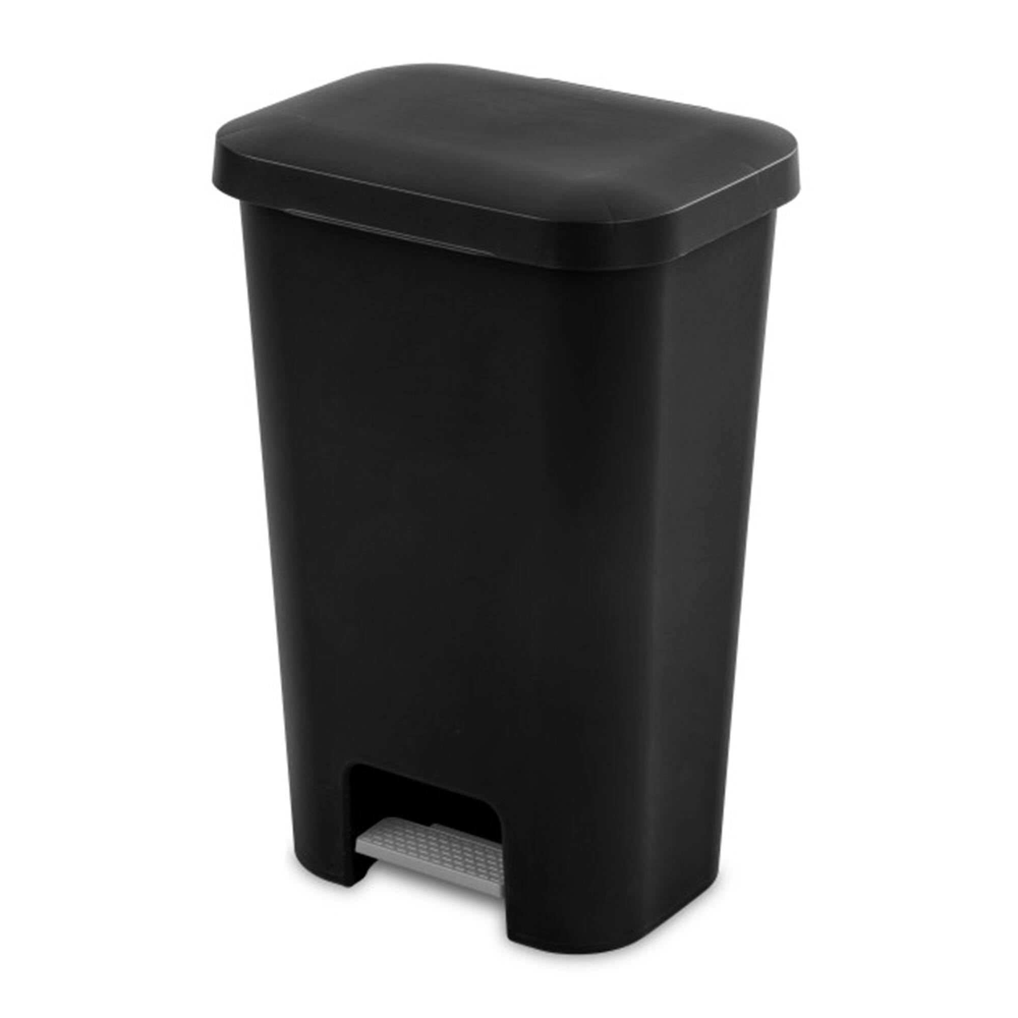 Alt View 5. Sterilite - Sterilite 11.9 Gal Rectangle Step On Trash Kitchen Wastebasket, Black (12 Pack) - Black.