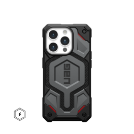 UAG - Monarch Pro Series Case with Magsafe for Apple iPhone 15 Pro - Kevlar Silver