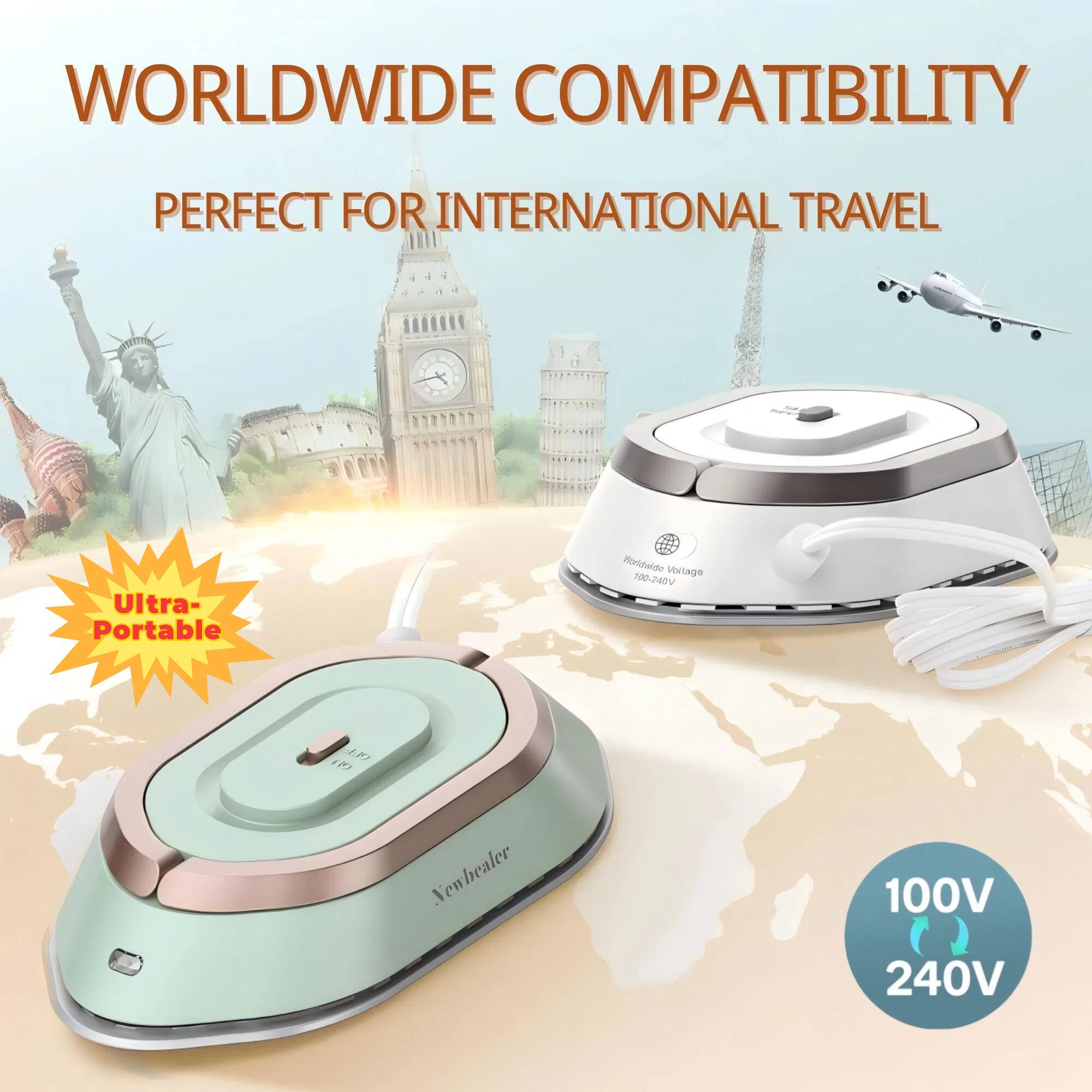 WORLDWIDE COMPATIBILITY
PERFECT FOR INTERNATIONAL TRAVEL
Ultra-Portable
100V 240V
Newhealer