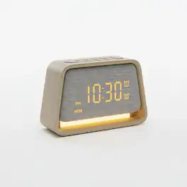 Dazzed Corner - Alarm Clock with White Noise, 20 Sounds, Dimmable Night Light - Wooden
