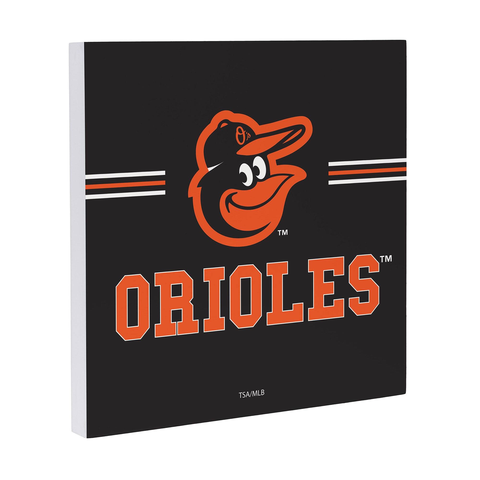 Baltimore Orioles 12" x 12" Wood Wall Sign