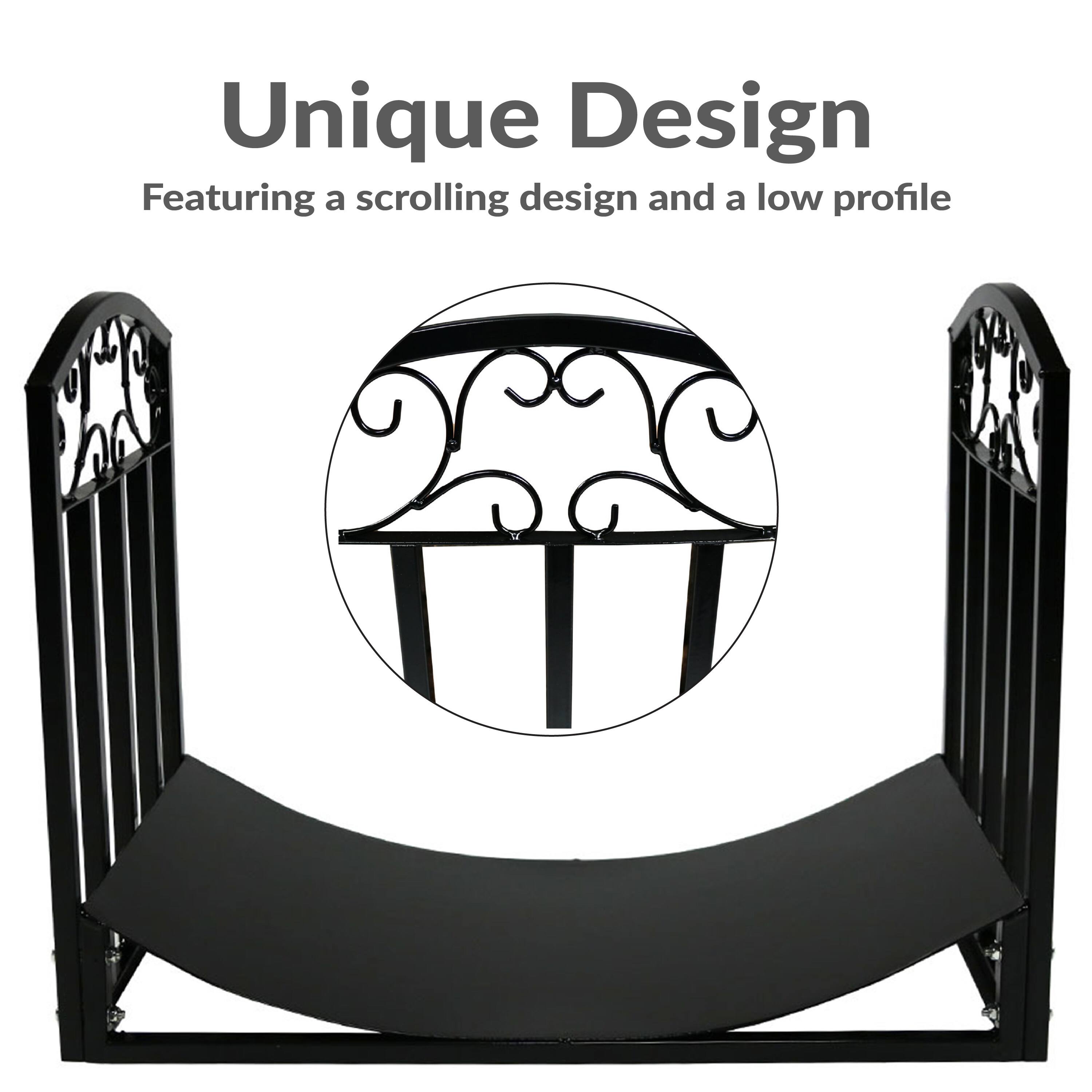 Unique Design  
Featuring a scrolling design and a low profile