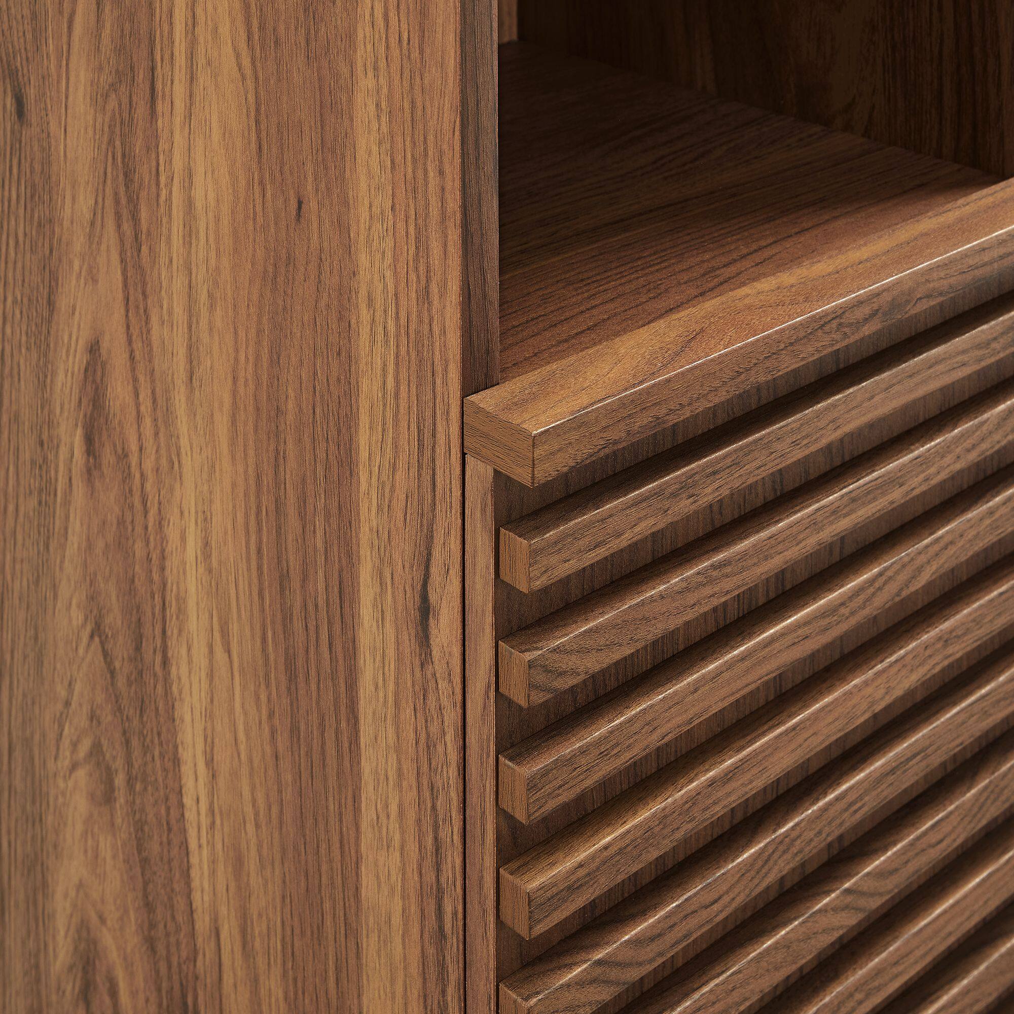 Alt View 6. Modway - Render Tall Narrow Bathroom Storage Cabinet by Modway - Walnut.