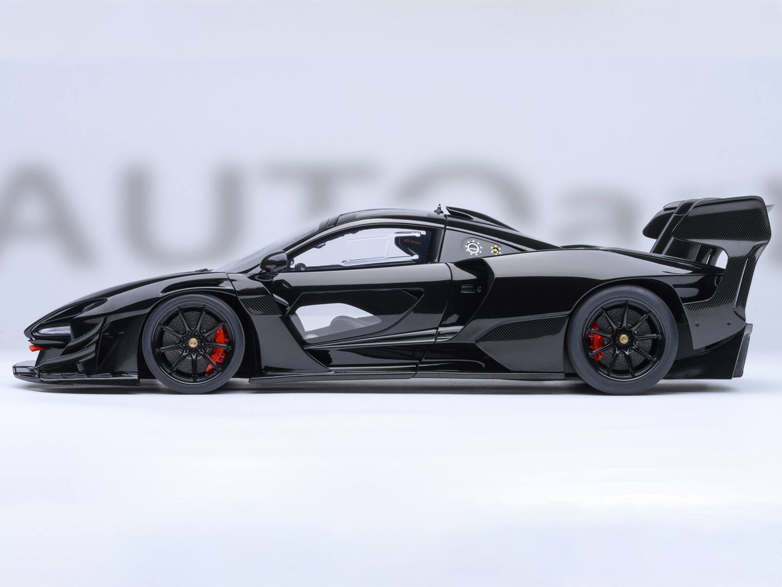 Alt View 5. Autoart - McLaren Senna GTR Onyx Black 1/18 Model Car by Autoart.