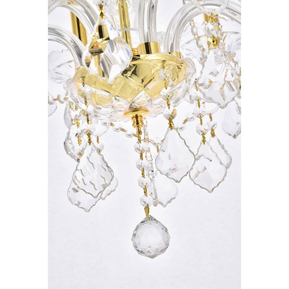 Alt View 2. Elegant Lighting - Verona 6 light Gold Chandelier Clear Royal Cut Crystal - Gold.