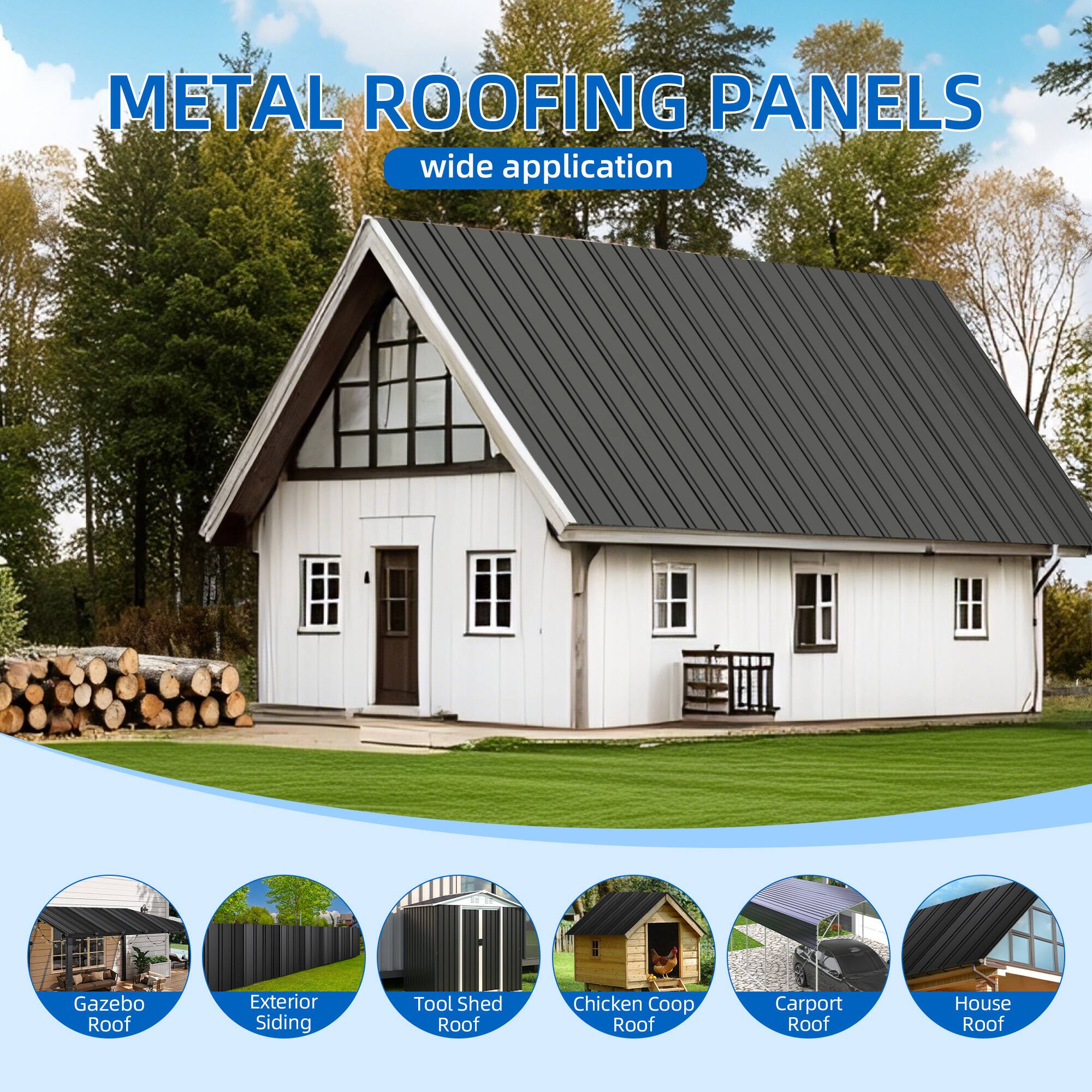 METAL ROOFING PANELS  
wide application  

- Gazebo Roof  
- Exterior Siding  
- Tool Shed Roof  
- Chicken Coop Roof  
- Carport Roof  
- House Roof