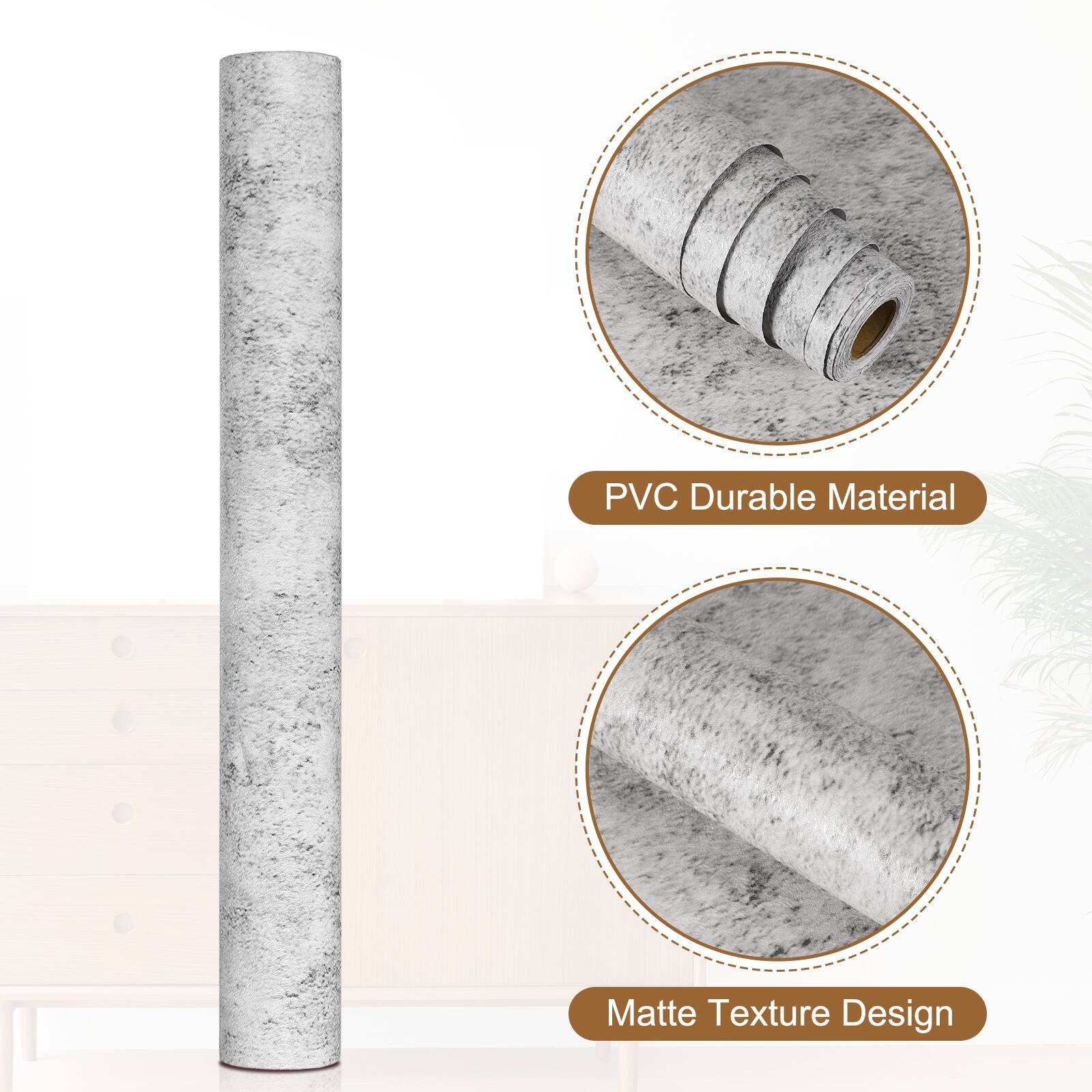 PVC Durable Material  
Matte Texture Design