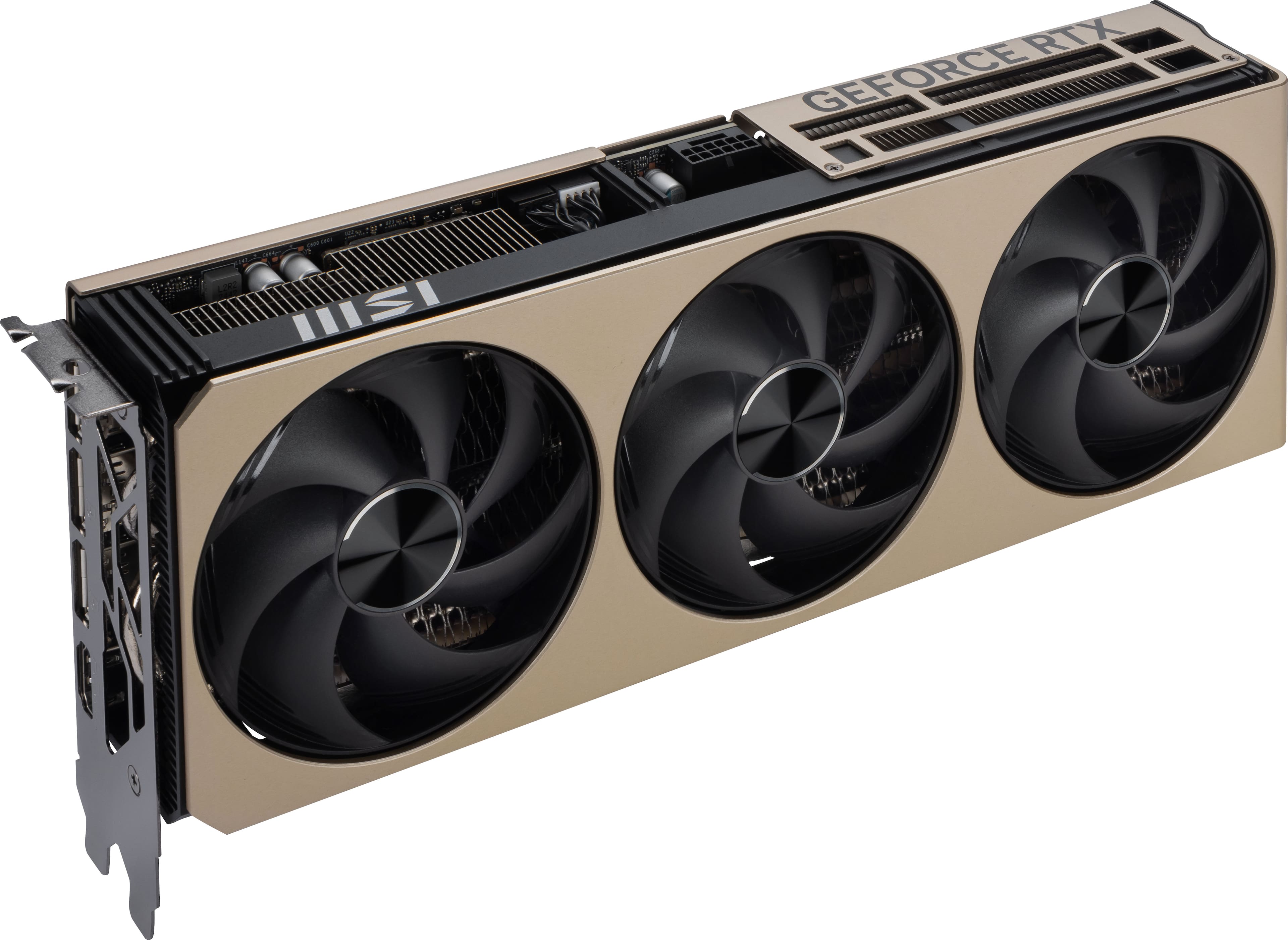 A RTX GeForce is a type of graphics card designed for high-performance gaming and other demanding tasks. It features multiple fans to help dissipate heat and maintain optimal performance. The fans are positioned on both sides of the card, with one on the left and the other on the right. The card is designed to provide a powerful and efficient gaming experience, making it a popular choice for gamers and enthusiasts.