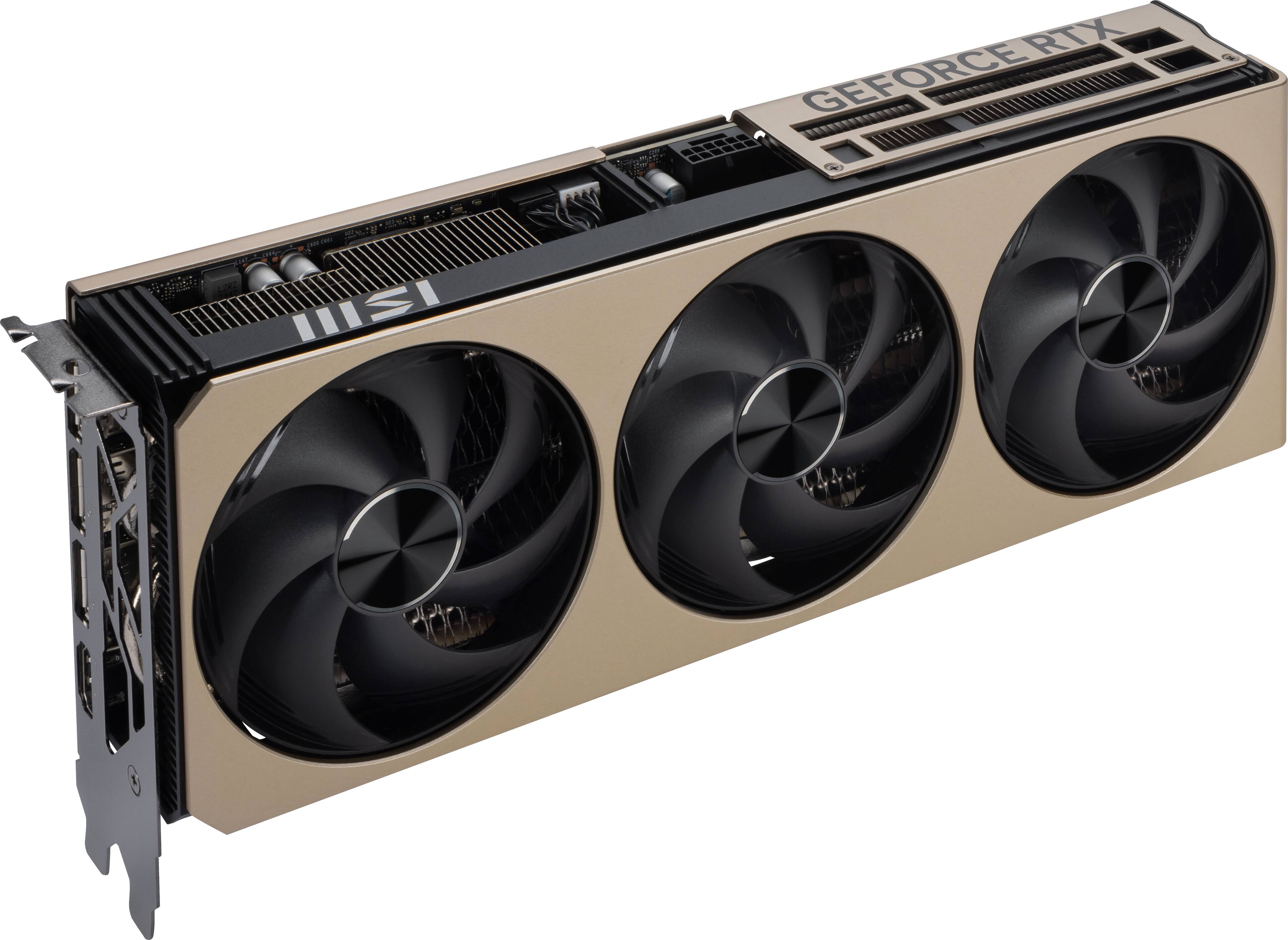A RTX GeForce is a type of graphics card designed for high-performance gaming and other demanding tasks. It features multiple fans to help dissipate heat and maintain optimal performance. The fans are positioned on both sides of the card, with one on the left and the other on the right. The card is designed to provide a powerful and efficient gaming experience, making it a popular choice for gamers and enthusiasts.