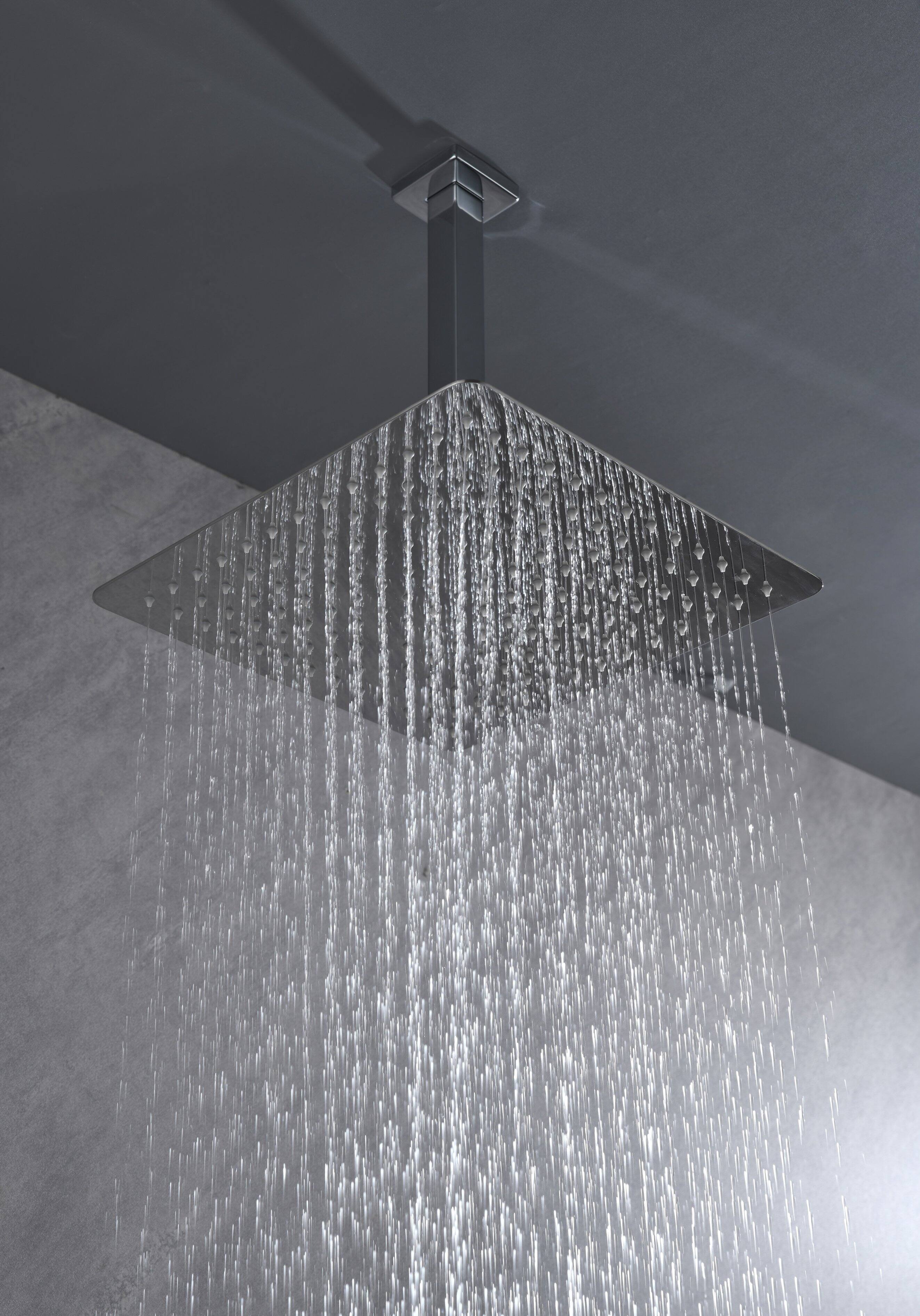 Angle. APRILSOUL - High Pressure Rain Shower Head Ultra Thin 304 Stainless Steel Self Clean Nozzles - Chrome.