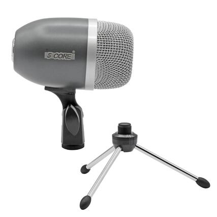 Front. 5 CORE - Tom Snare Mic Cardioid Dynamic Microphone for Drum Kit Percussion Instrument - Gray.