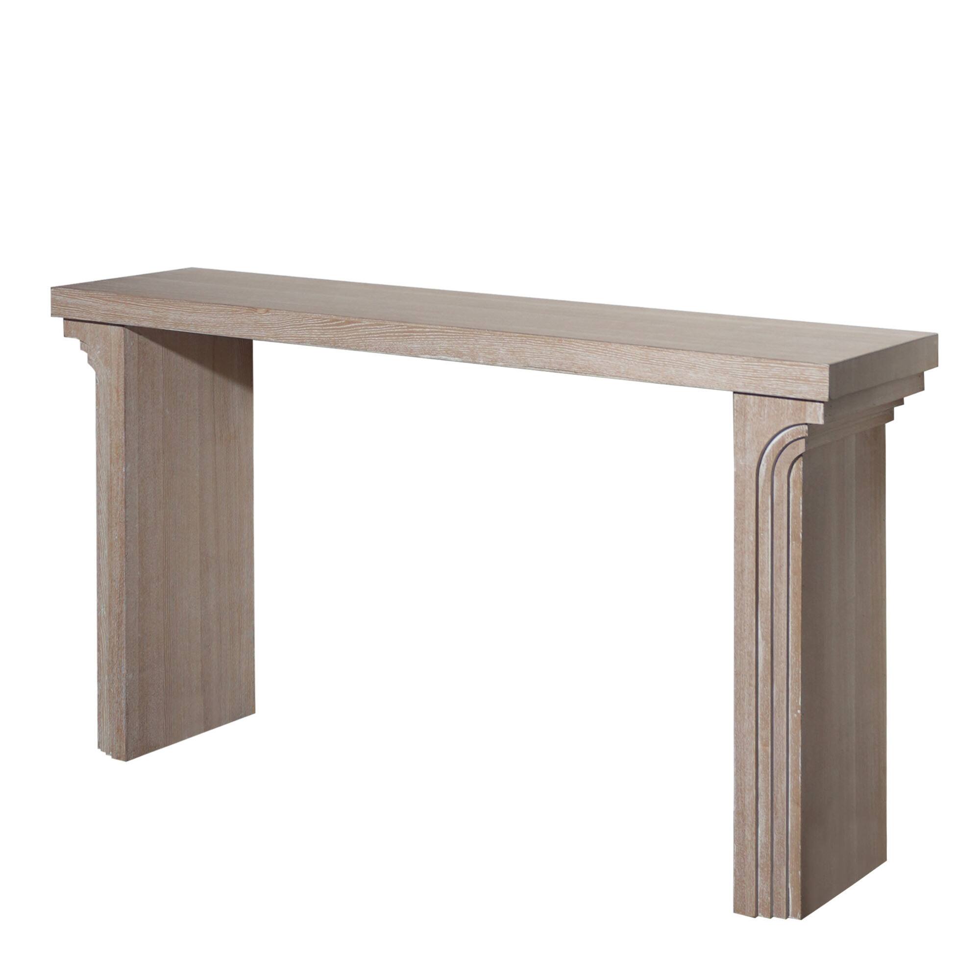 Alt View 1. GOODSILO - Modern Minimalist Wooden Console Table Ideal for Entryway Living Room and Hallway Stylish Decorative Accent - Natural.