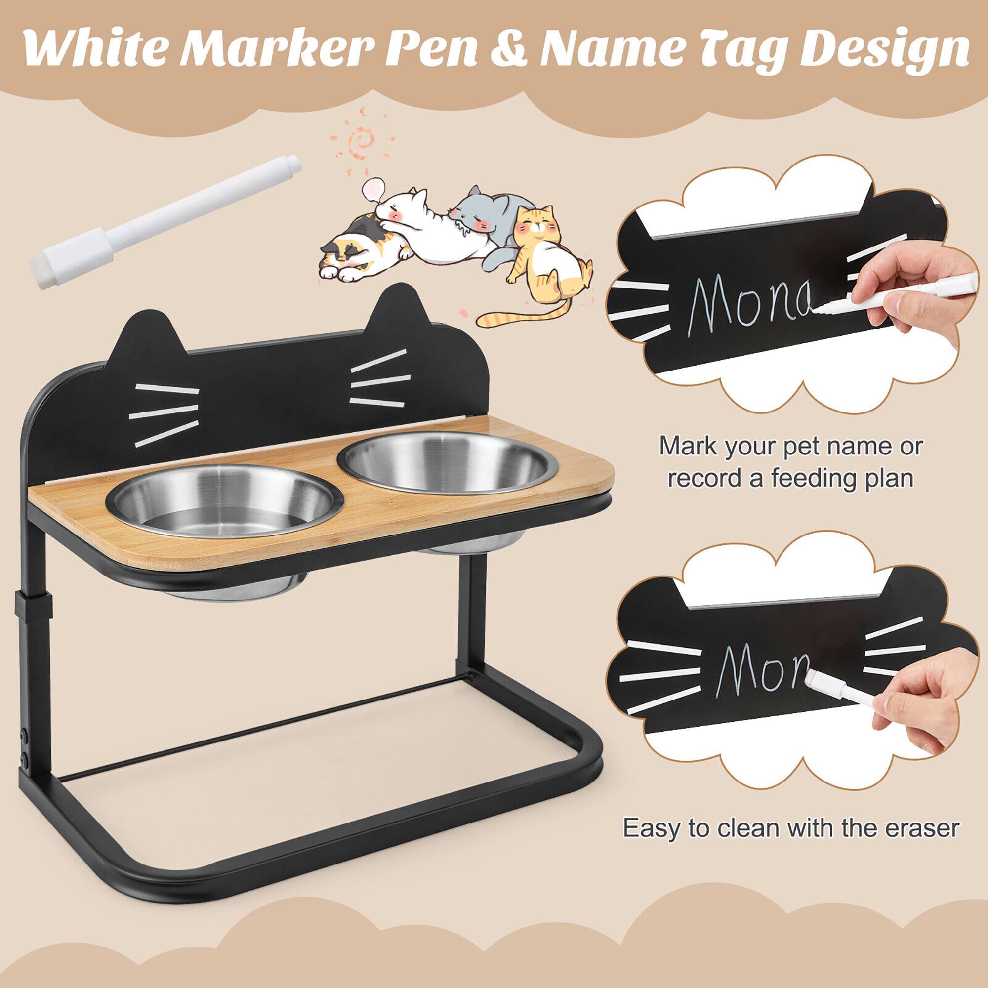 White Marker Pen & Name Tag Design  
Mona  
Mark your pet name or record a feeding plan  
Easy to clean with the eraser