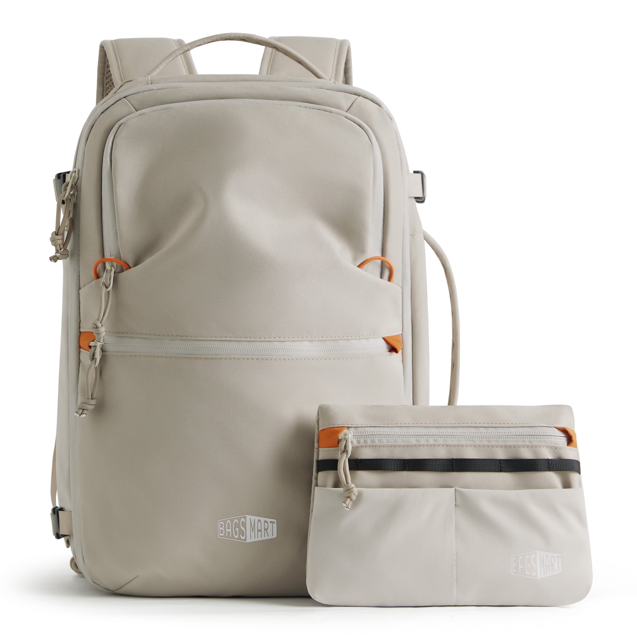 Bagsmart - Faro 29L Travel Backpack Set with Detachable Crossbody Bag, 180° Opening Waterproof 15.6 Inch Laptop Daypack - Cream price history on PriceWatchPro