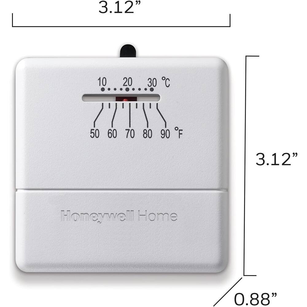 3.12"  
10 20 30 C 50 60 70 80 90 F  
Honeywell Home  
0.88"