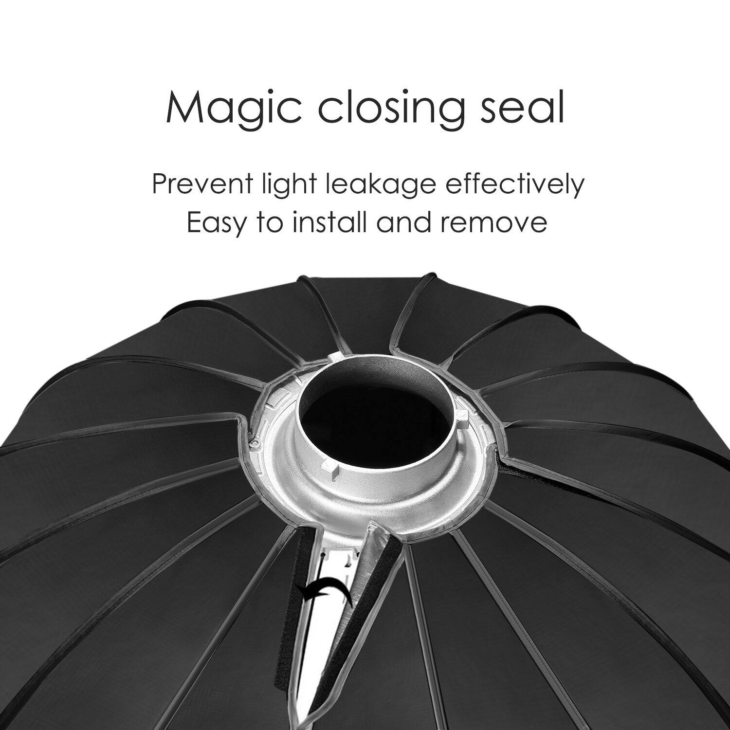 Magic closing seal  
Prevent light leakage effectively  
Easy to install and remove