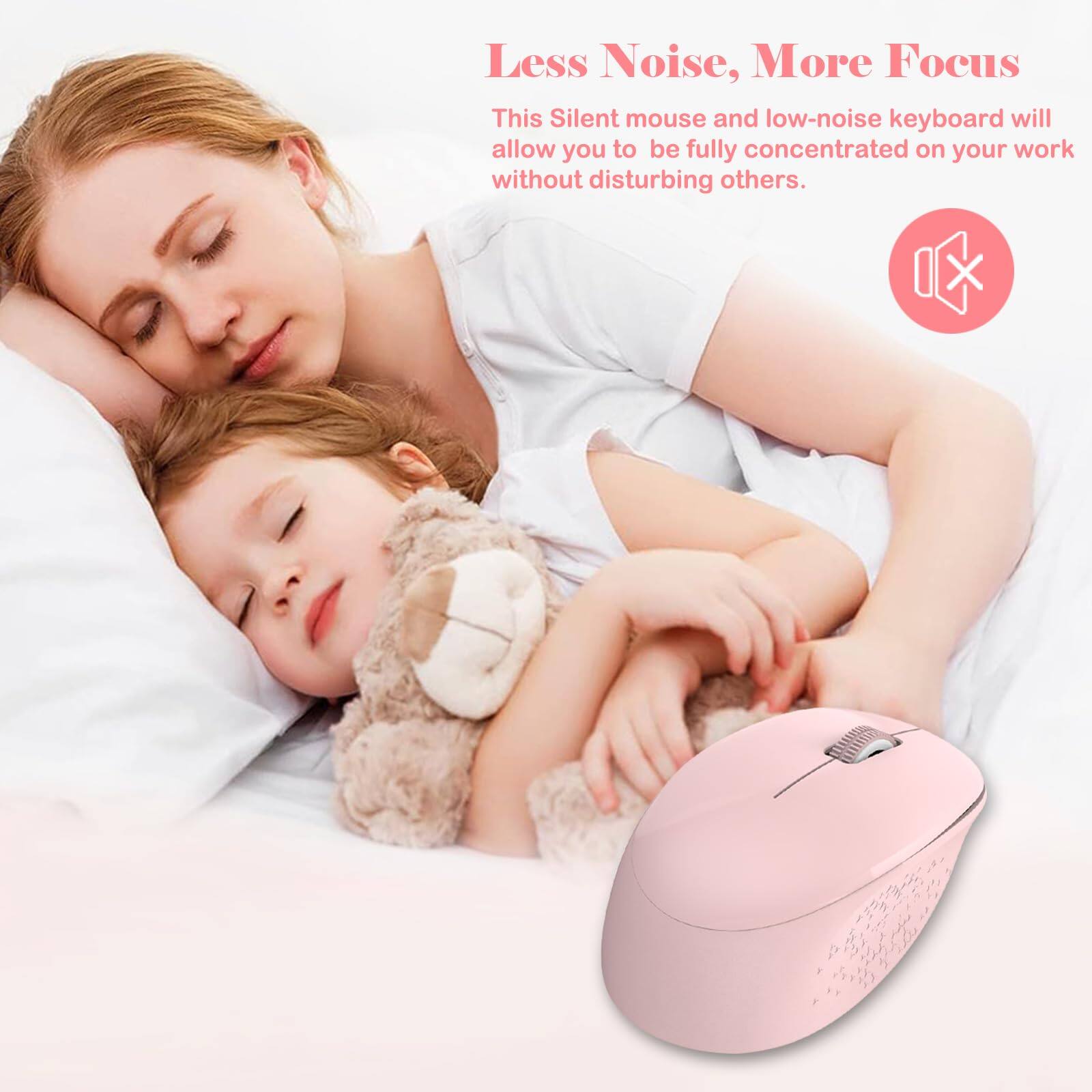 Less Noise, More Focus

This Silent mouse and low-noise keyboard will allow you to be fully concentrated on your work without disturbing others.