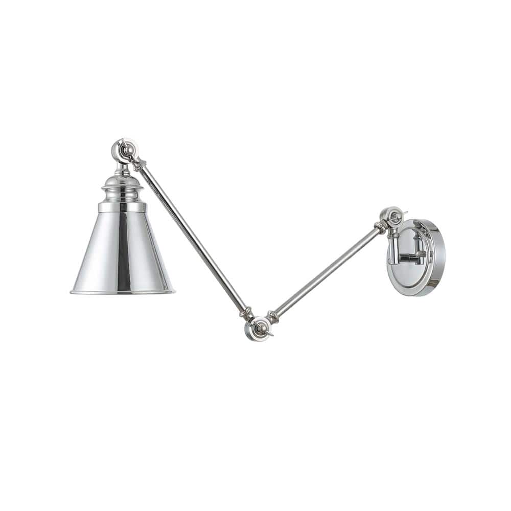 Living District - Ledger 1 light swing arm wall sconce - Chrome