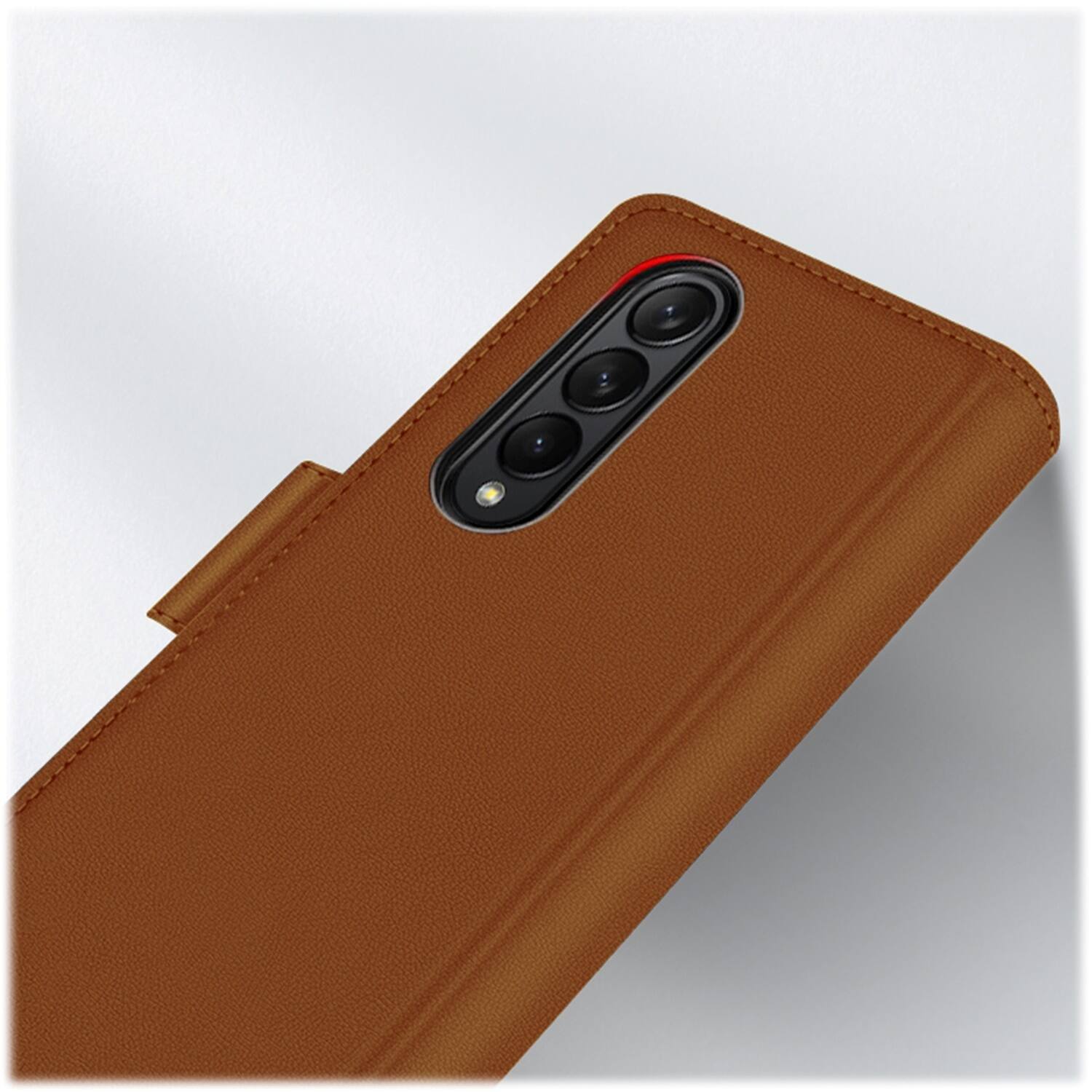 Alt View 11. SaharaCase - Folio Wallet Case for Samsung Galaxy Z Fold4 - Brown.