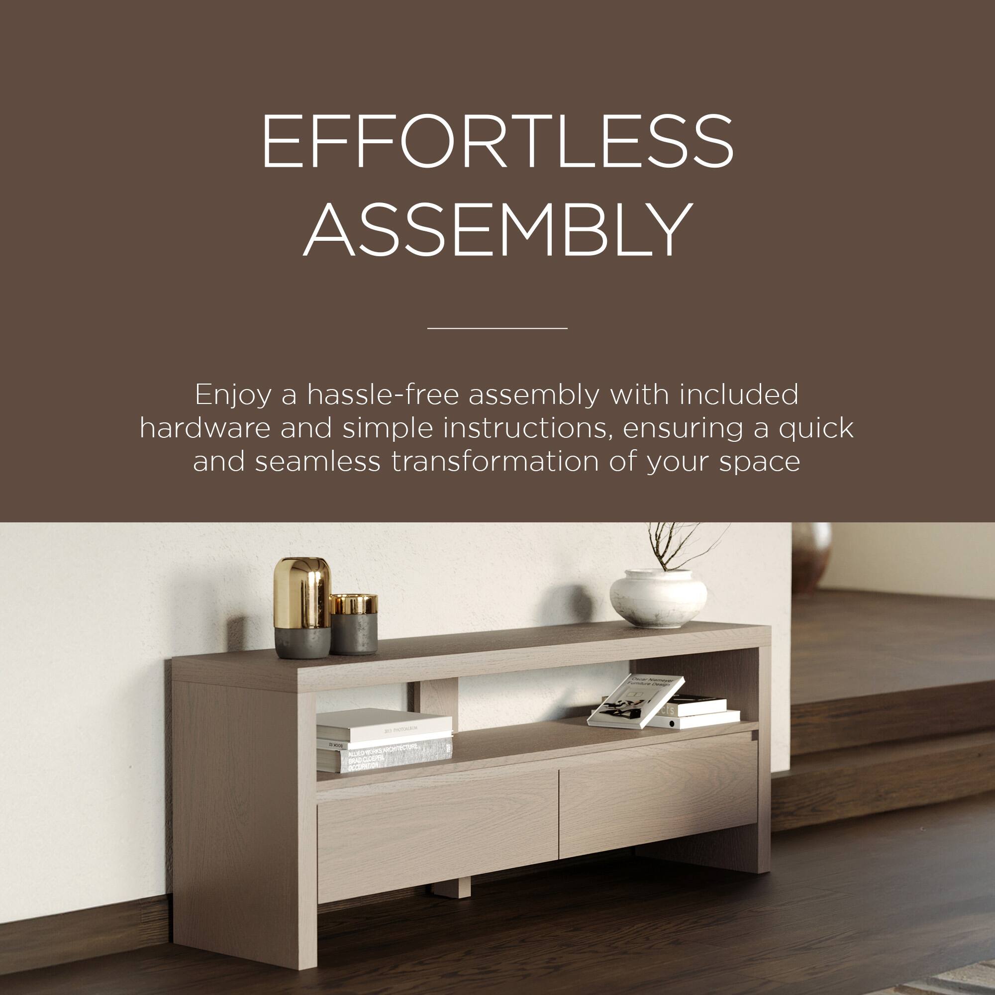 EFFORTLESS ASSEMBLY

Enjoy a hassle-free assembly with included hardware and simple instructions, ensuring a quick and seamless transformation of your space.