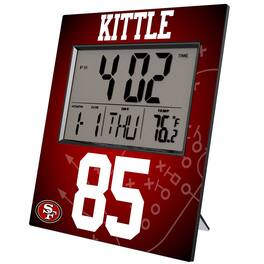 Keyscaper - George Kittle San Francisco 49ers Digital Desk & Wall Clock - Multicolor