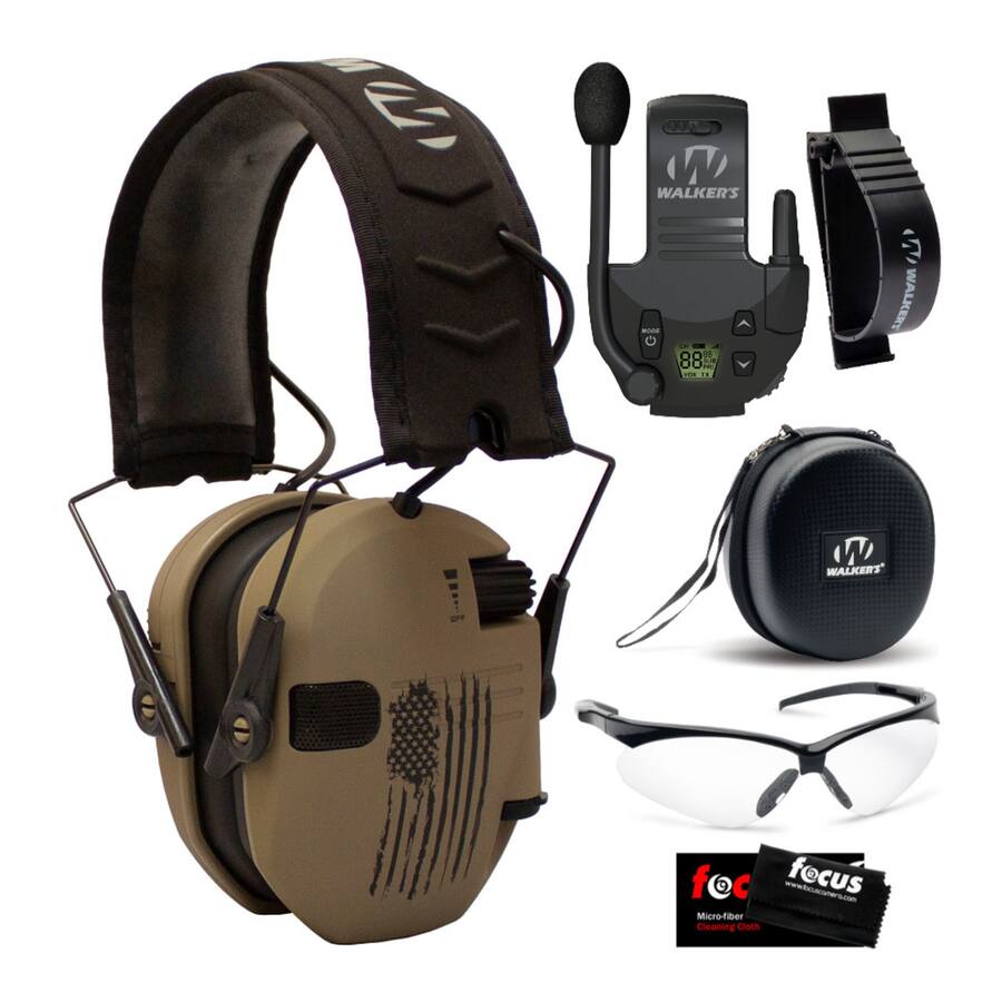 Walker Razor Tan Color Walkers Walker's Razor Slim Electronic Muff ULTIMATE RANGE BUNDLE, Flat ...