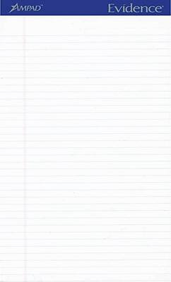 Ampad - Evidence Notepad, 8.5" x 14", Wide Ruled, 50 Sheets/Pad, 12 Pads/Pack - White