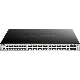 D-Link - DGS-1510-52X Ethernet Switch - 48 Ports - Manageable - Gigabit Ethernet, 10 Gigabit Ethernet - 10/100/1000Base-T - Black