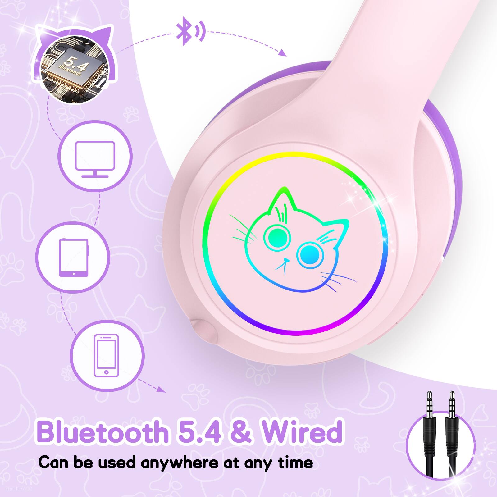 Riuerpot 5.4 Bluetooth 5.4 & Wired Can be used anywhere at any time