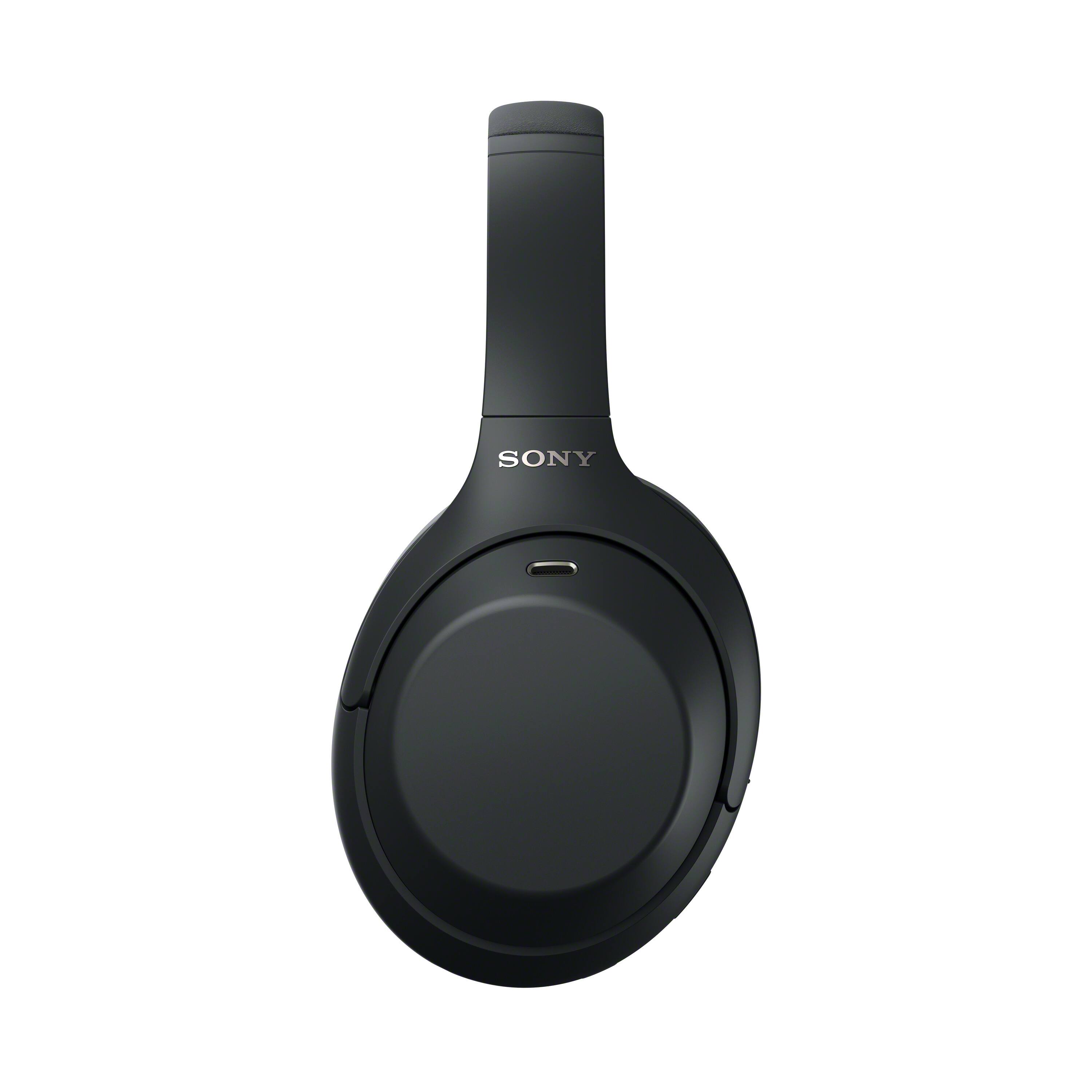 Left. Sony - WH-1000XM4C Wireless Noise Cancelling Headphones (M4 2nd Gen) - Black.