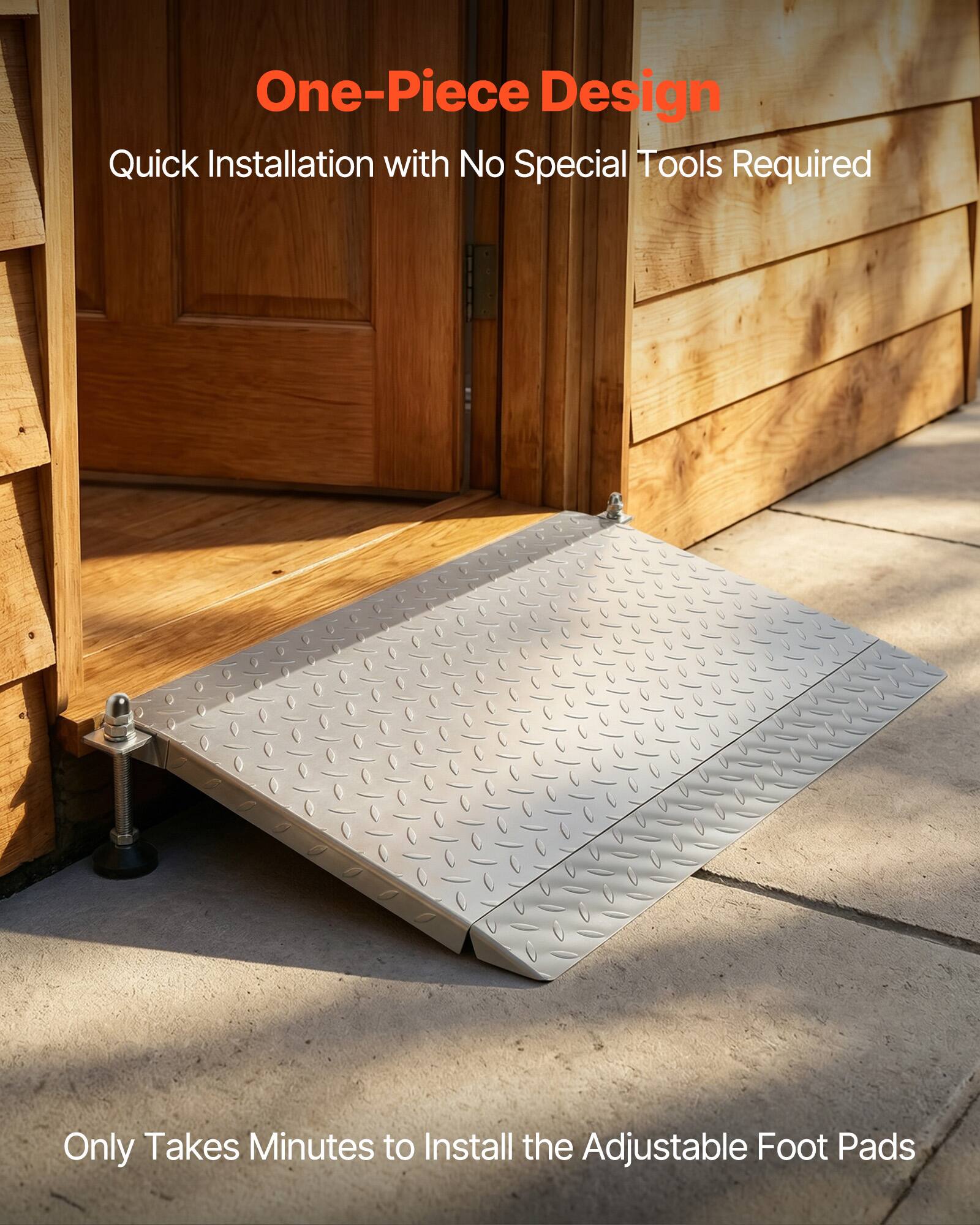 One-Piece Design  
Quick Installation with No Special Tools Required  
Only Takes Minutes to Install the Adjustable Foot Pads