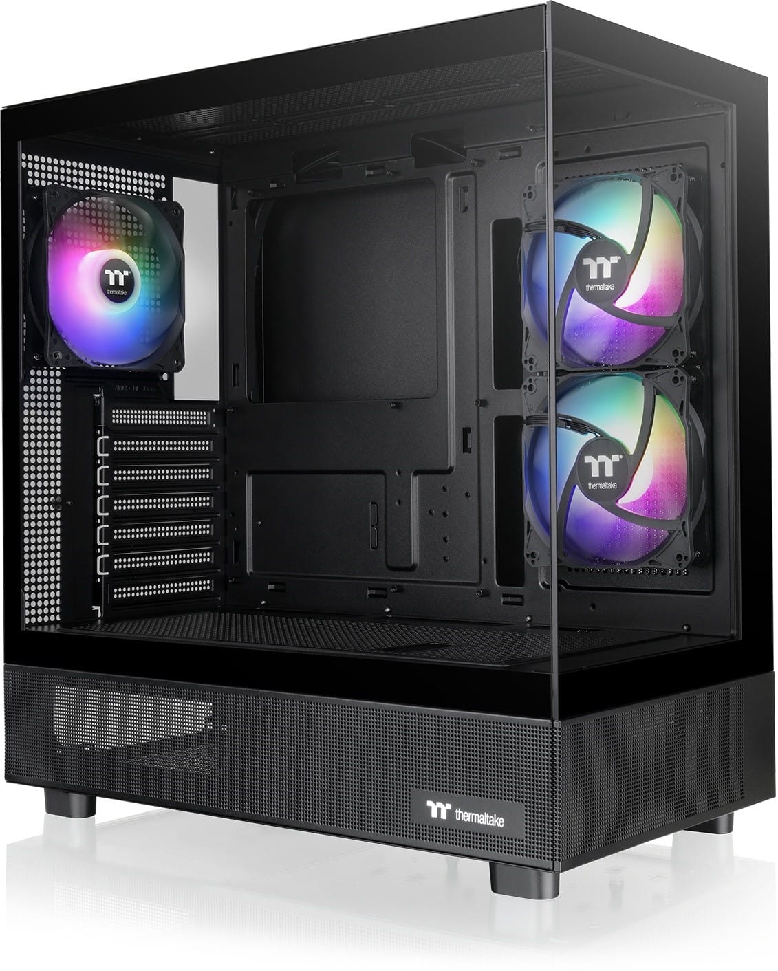 Thermaltake - View 270 Plus TG ARGB Mid Tower E-ATX PC Case - Black - Front_Zoom