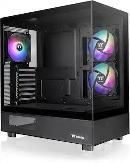 Thermaltake - View 270 Plus TG ARGB Mid Tower E-ATX PC Case - Black