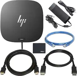 HP - USB-C G5 Dock Dual Monitor Bundle - Black (Black)