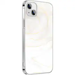 SaharaCase - Marble Series Case for Apple iPhone 13 mini - White/Gold